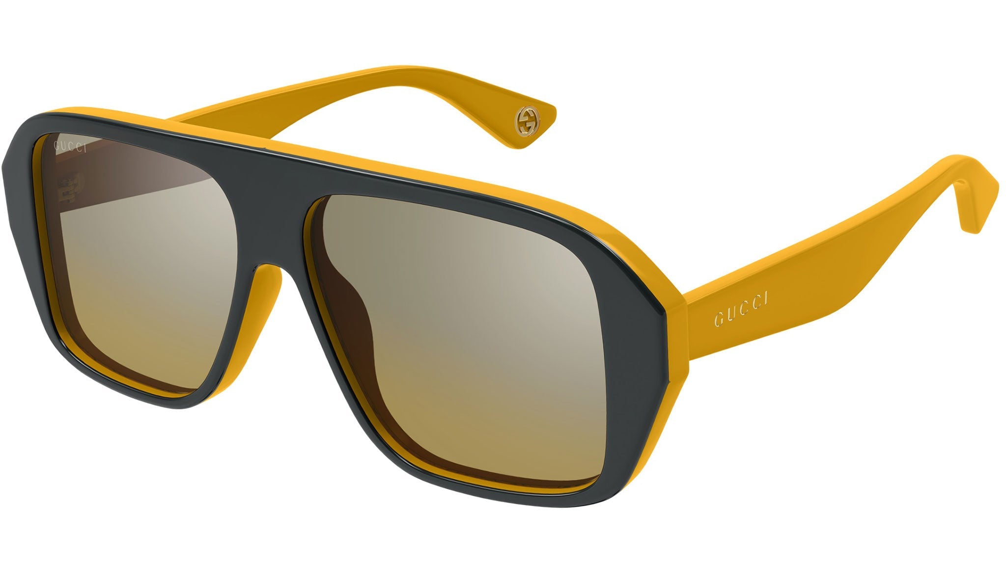 Occhiali da sole GUCCI GG1615S Shiny solid bilayer grey mustard
