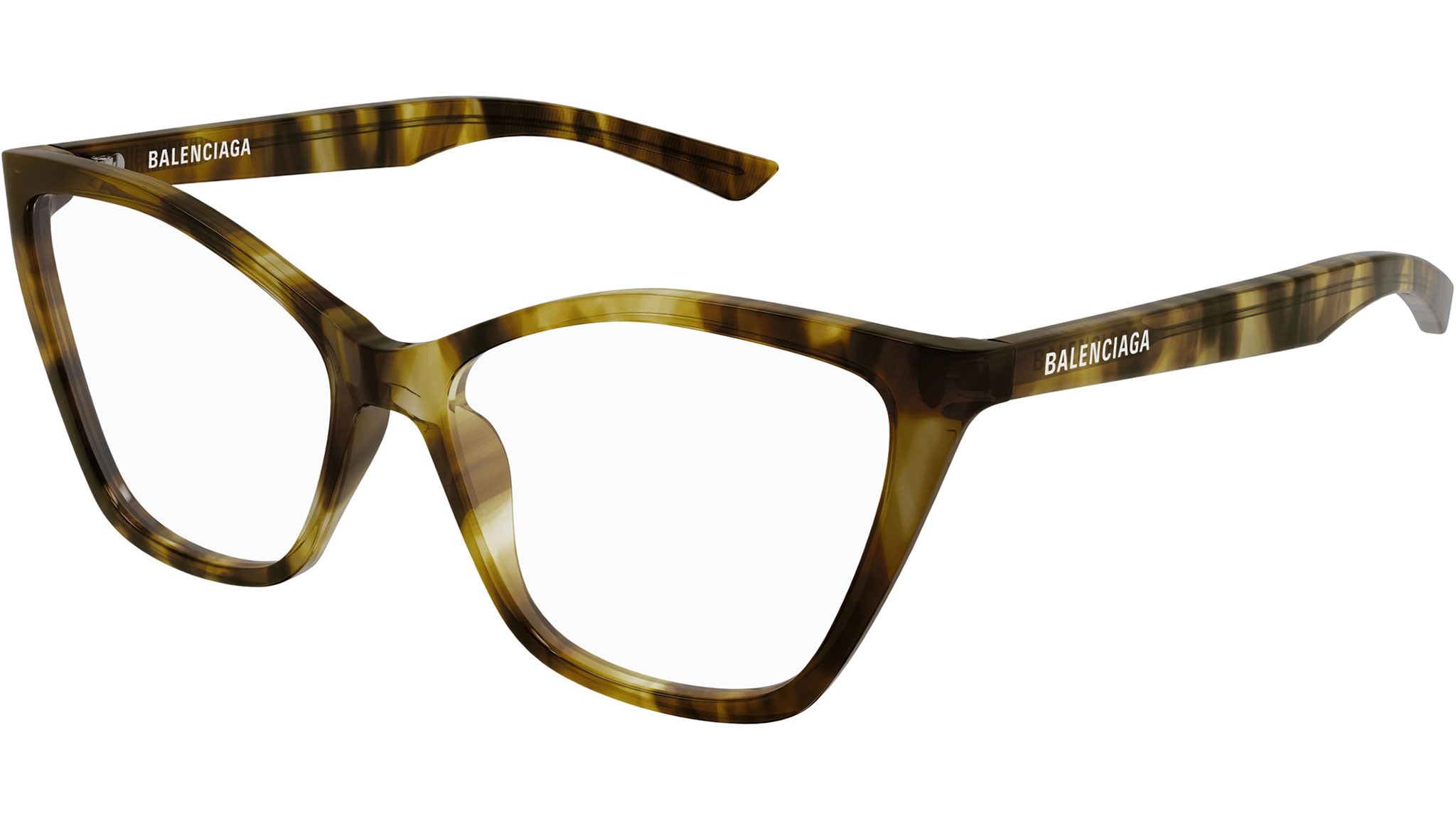 Occhiali da vista BALENCIAGA BB0405O Shiny greenish havana