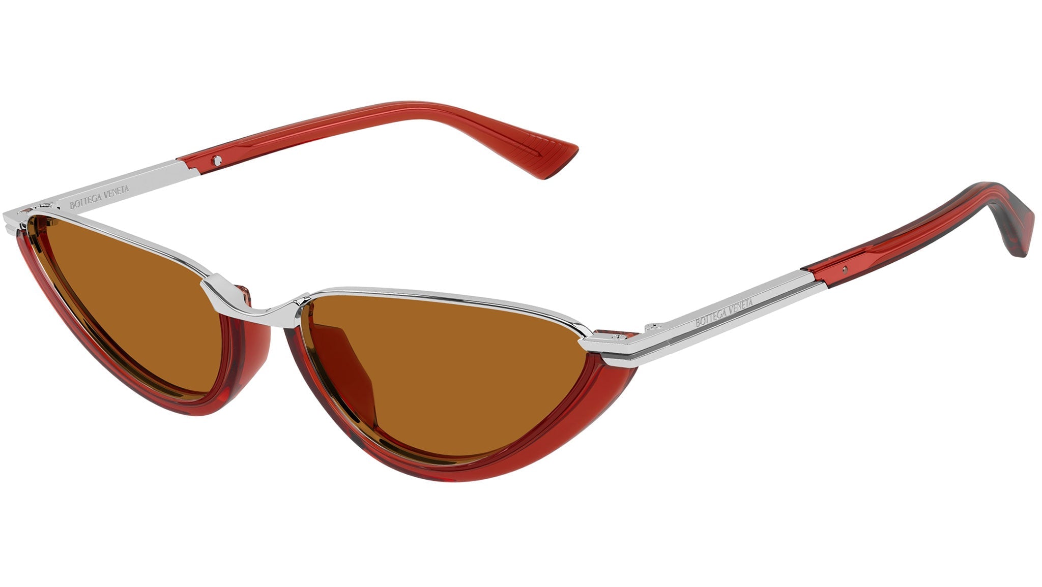 Occhiali da sole BOTTEGA VENETA BV1346S Shiny transparent bossa nova red