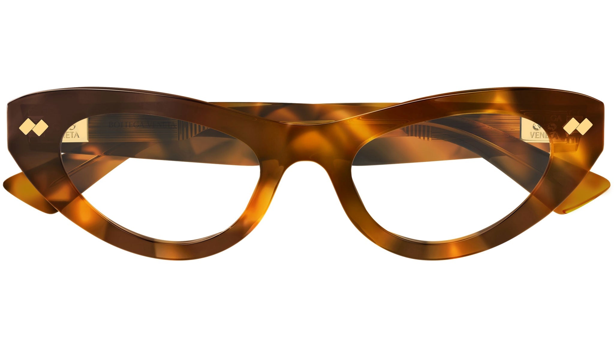 Occhiali da vista BOTTEGA VENETA BV1354O Shiny macro squared spotted havana