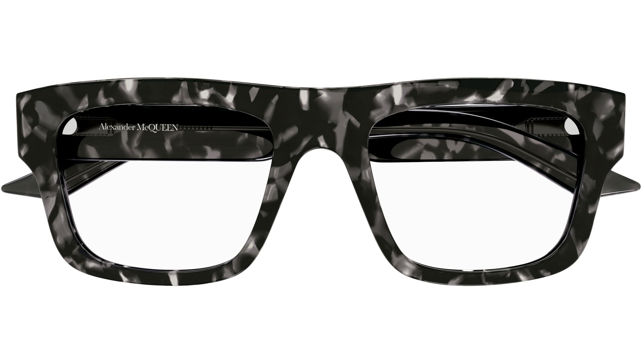 Occhiali da vista ALEXANDER MCQUEEN AM0452O Shiny grey havana