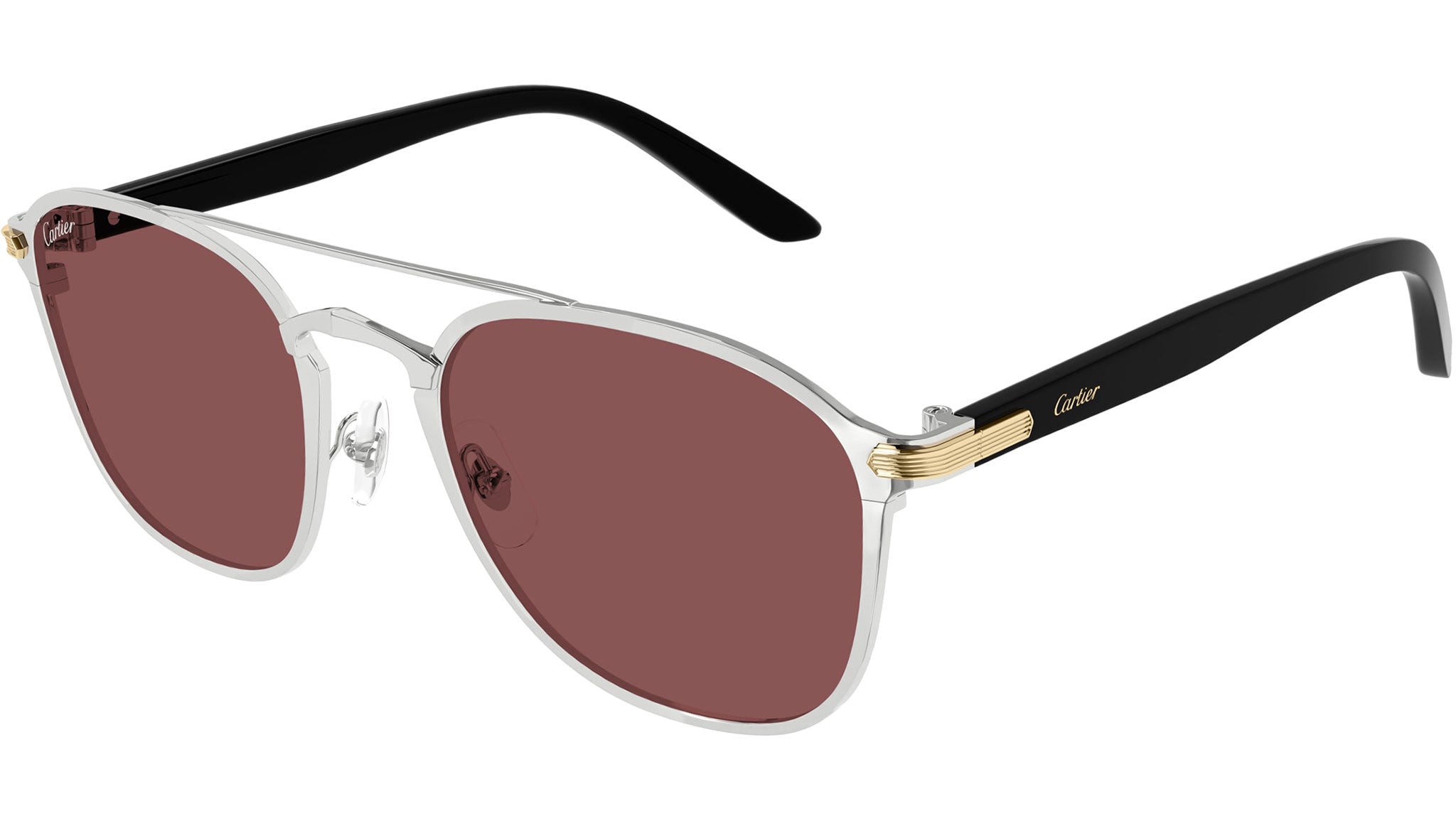 Occhiali da sole CARTIER CT0012S Smooth platinum finish