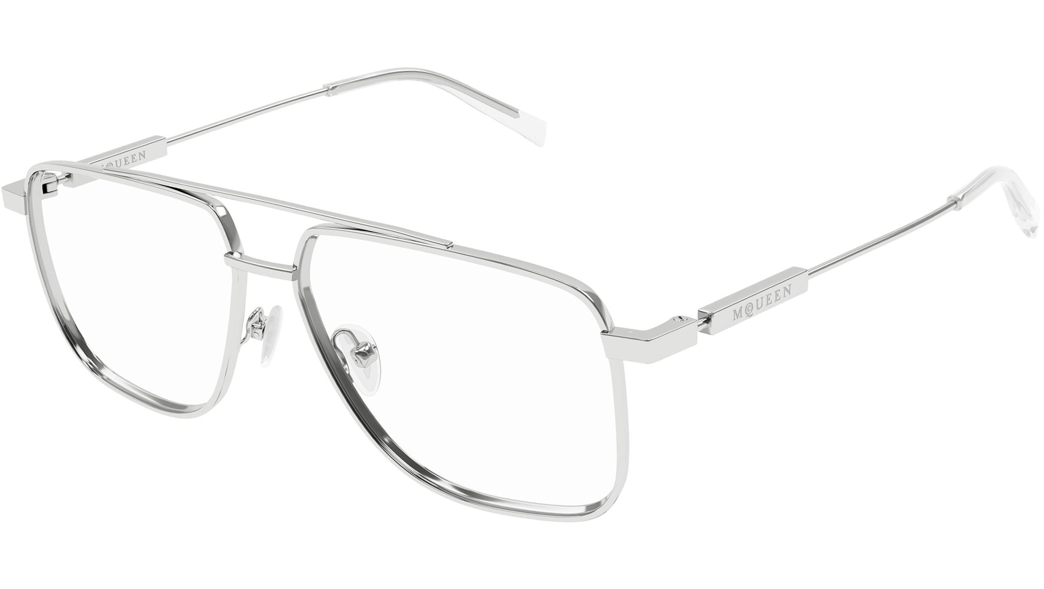 Occhiali da vista ALEXANDER MCQUEEN AM0480O Shiny silver
