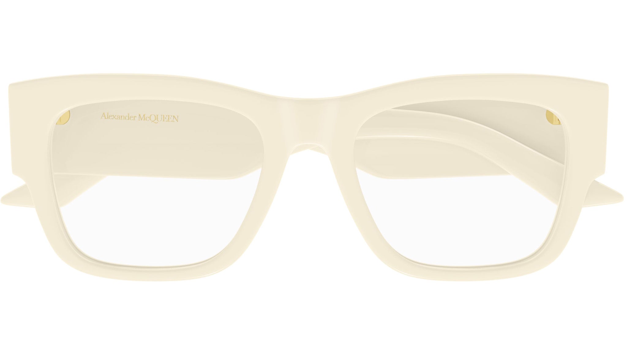 Occhiali da vista ALEXANDER MCQUEEN AM0436O Shiny solid ivory