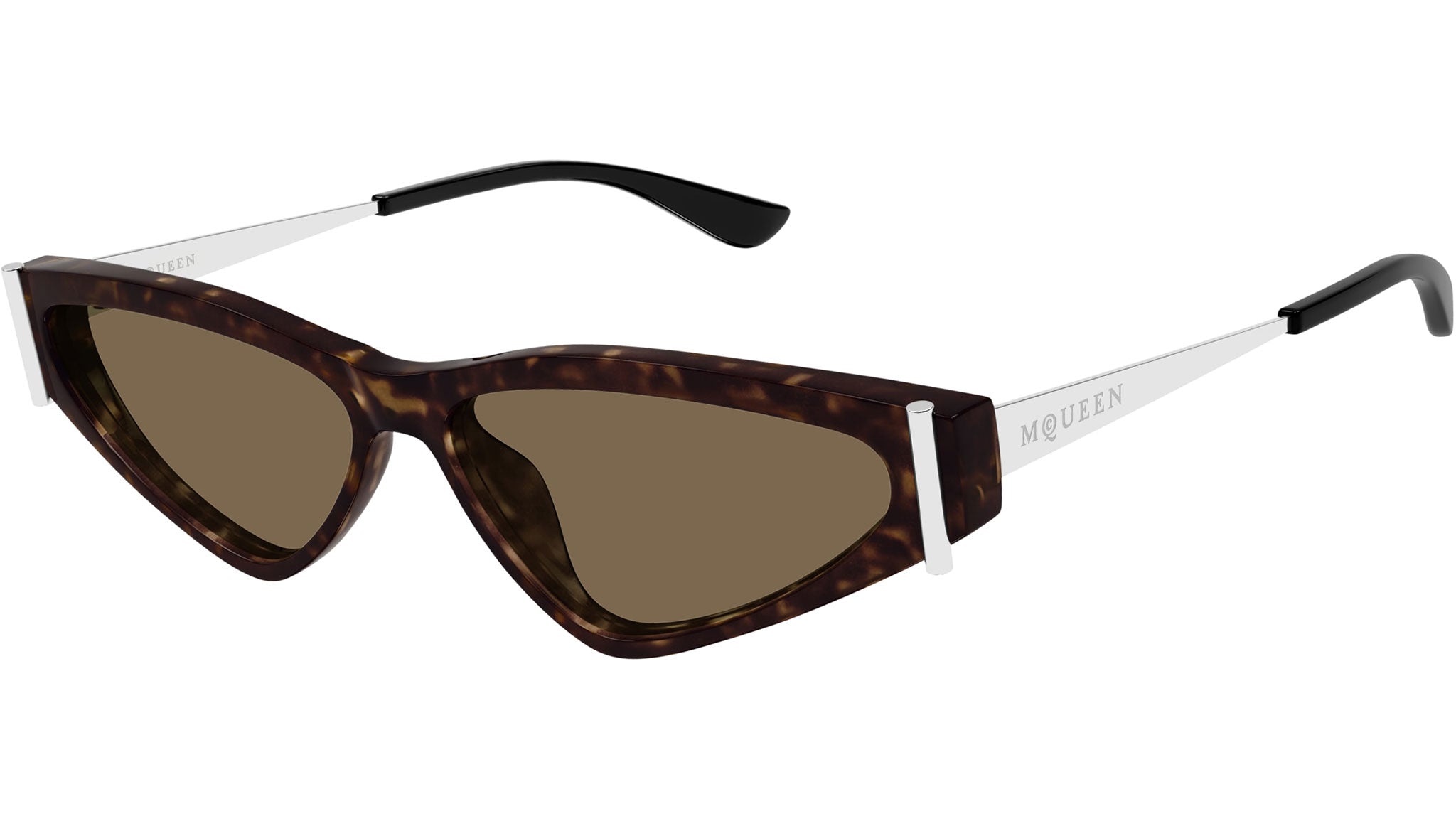 Occhiali da sole ALEXANDER MCQUEEN AM0493S Shiny dark havana