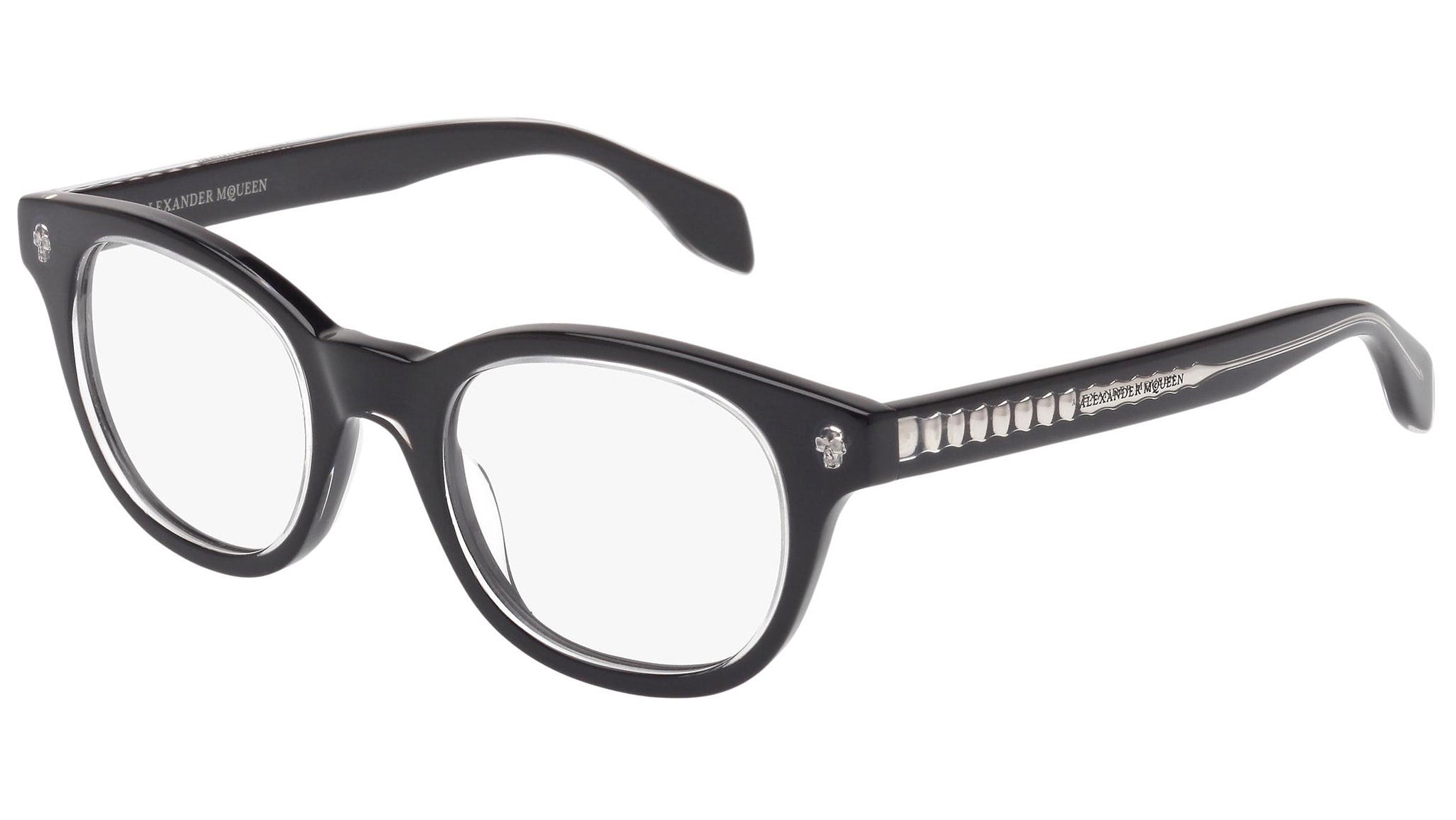 Occhiali ALEXANDER MCQUEEN AM0027O Crystal and shiny black