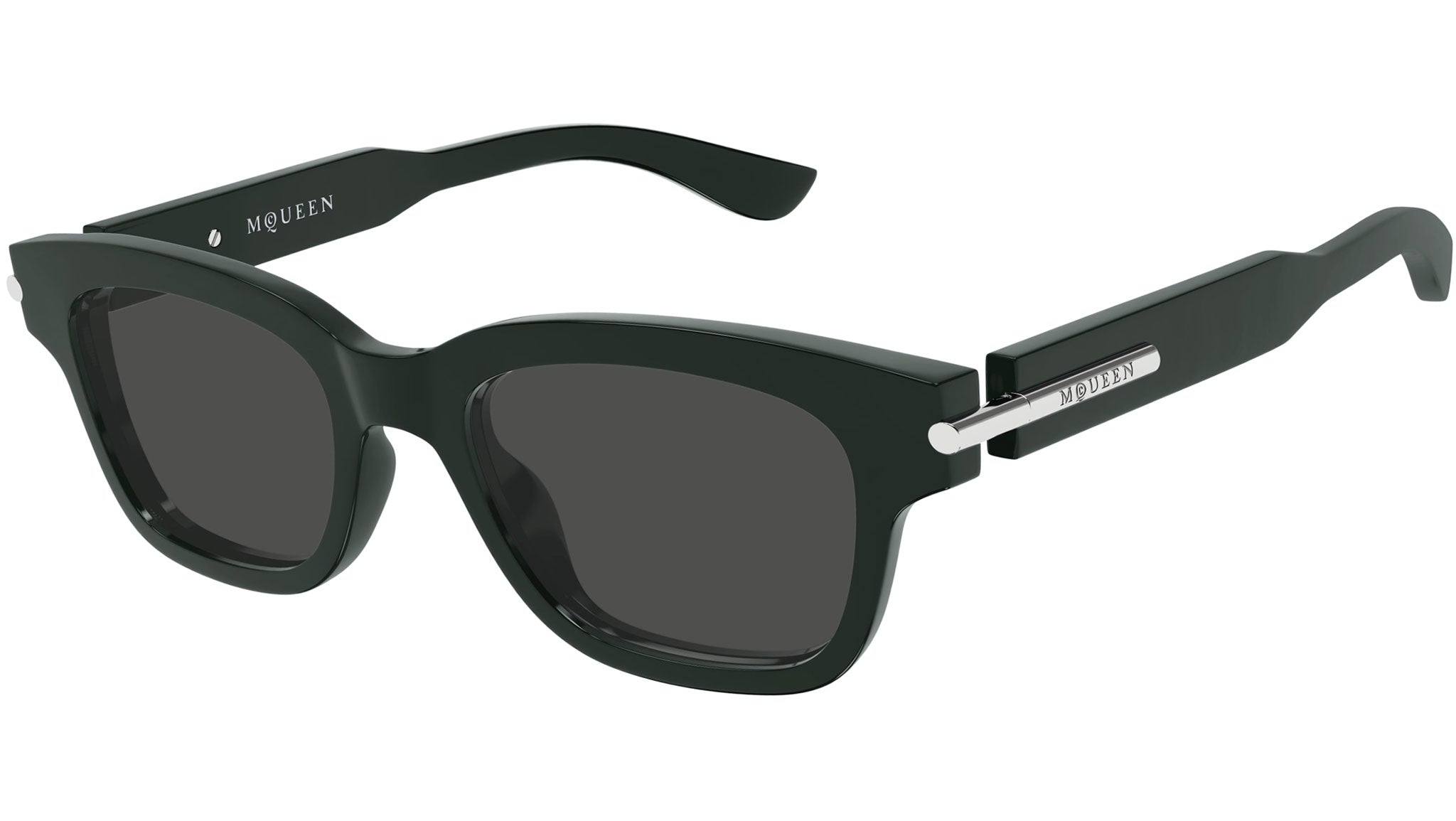 Occhiali da sole ALEXANDER MCQUEEN AM0497S Shiny solid dark green