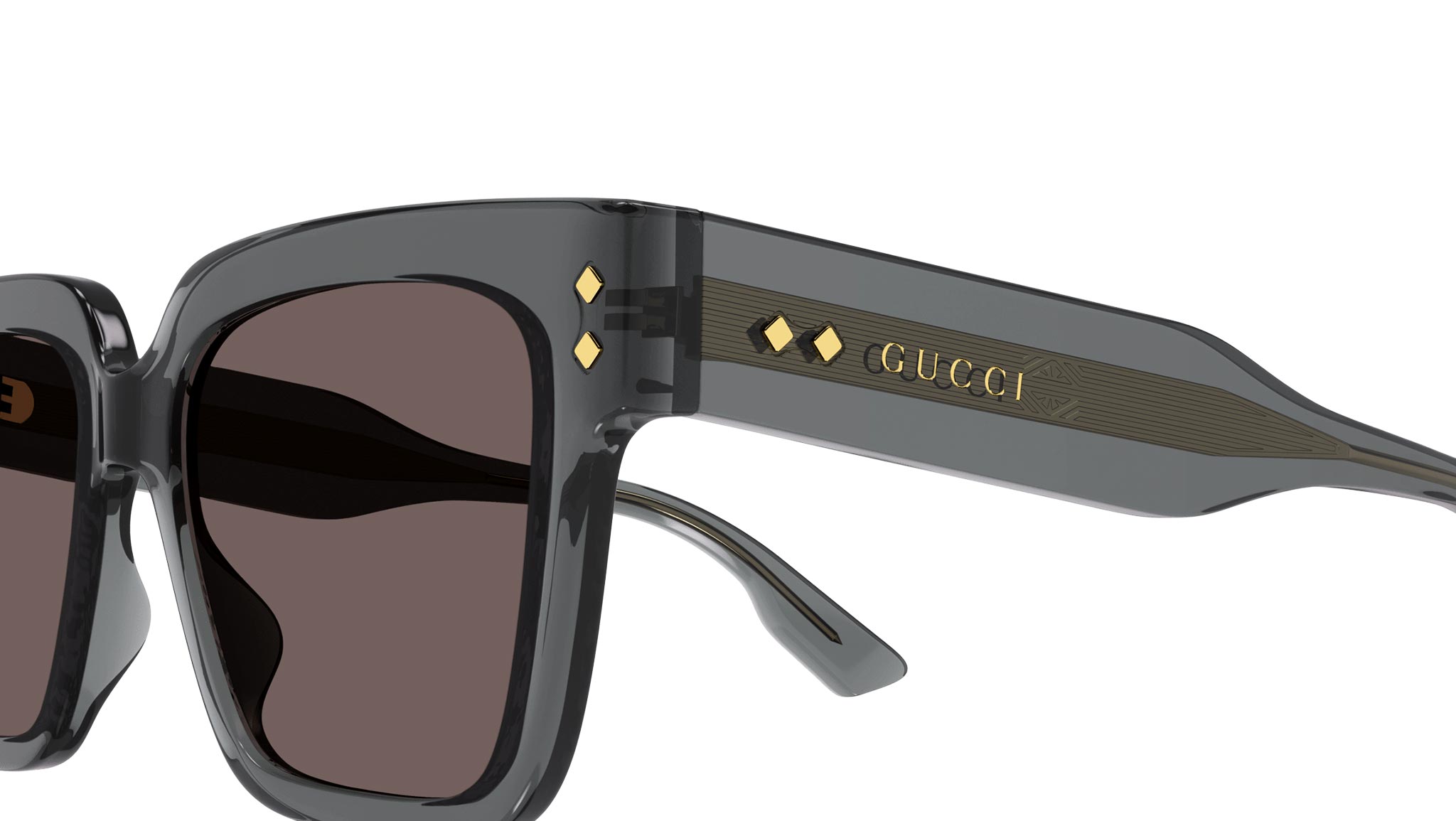 Occhiali da sole GUCCI GG1084S Shiny transparent dark gray