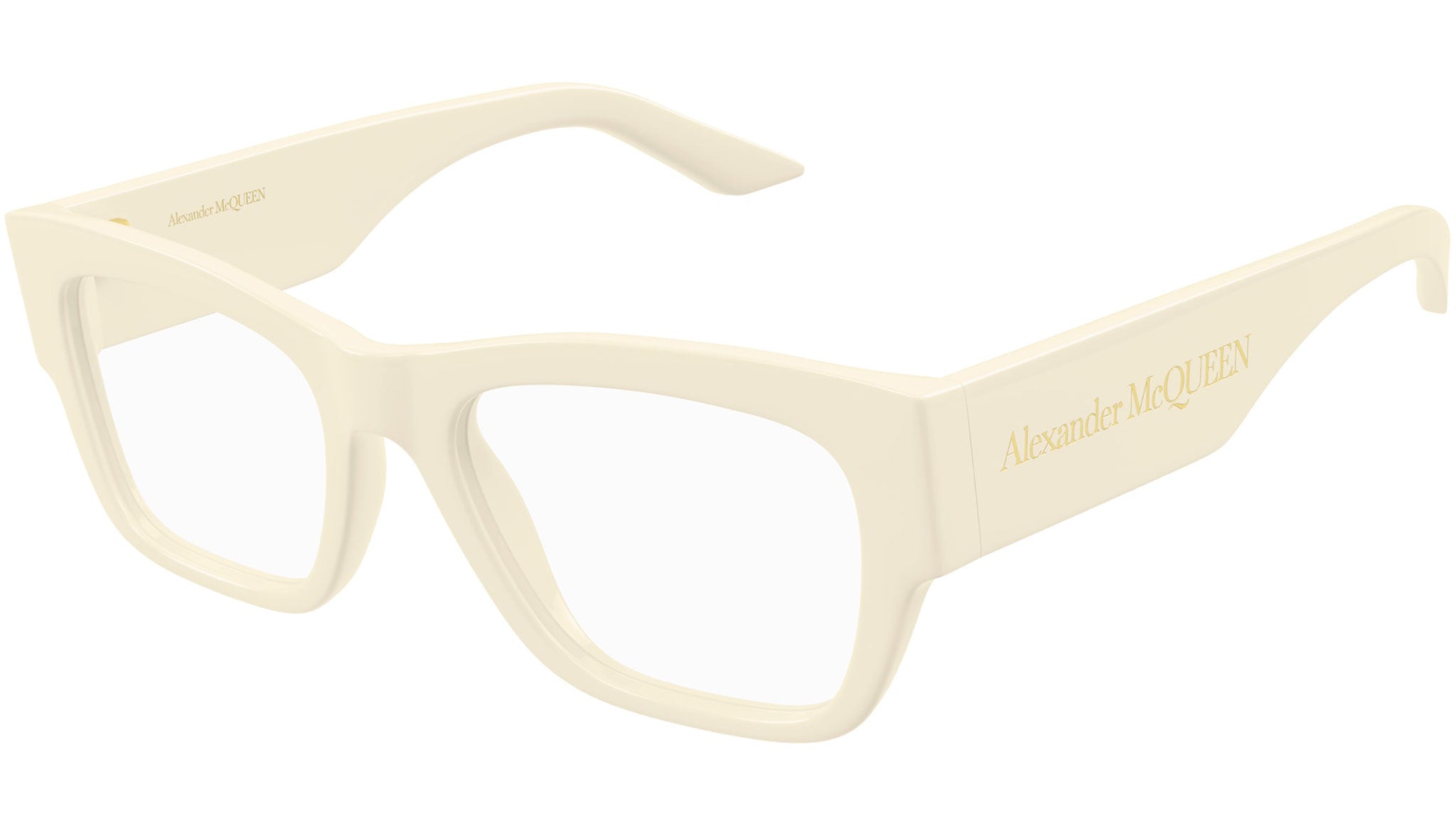 Occhiali da vista ALEXANDER MCQUEEN AM0436O Shiny solid ivory