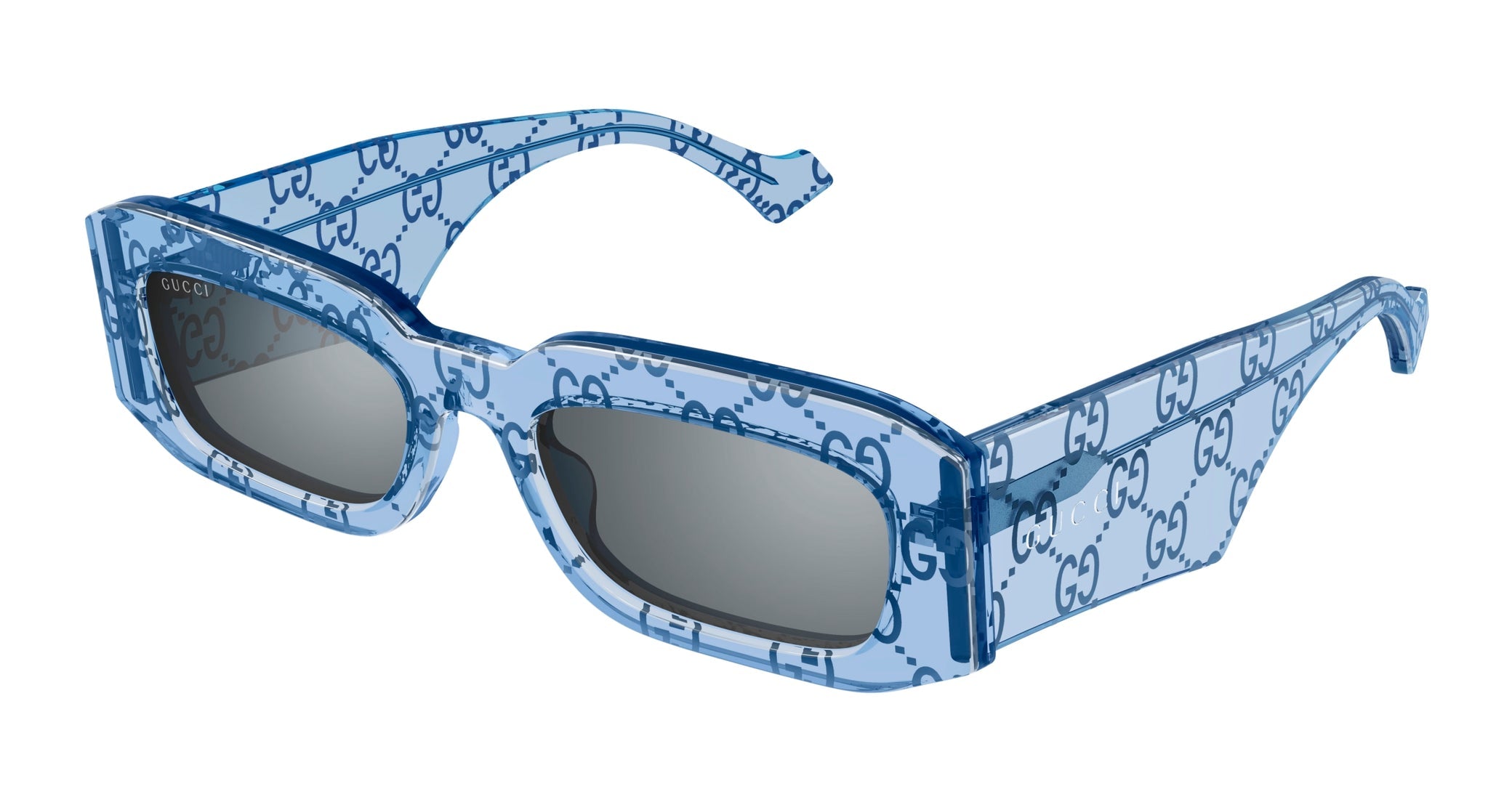 Occhiali da sole GUCCI GG1426S Shiny bilayer guccissima crystal transparent azur