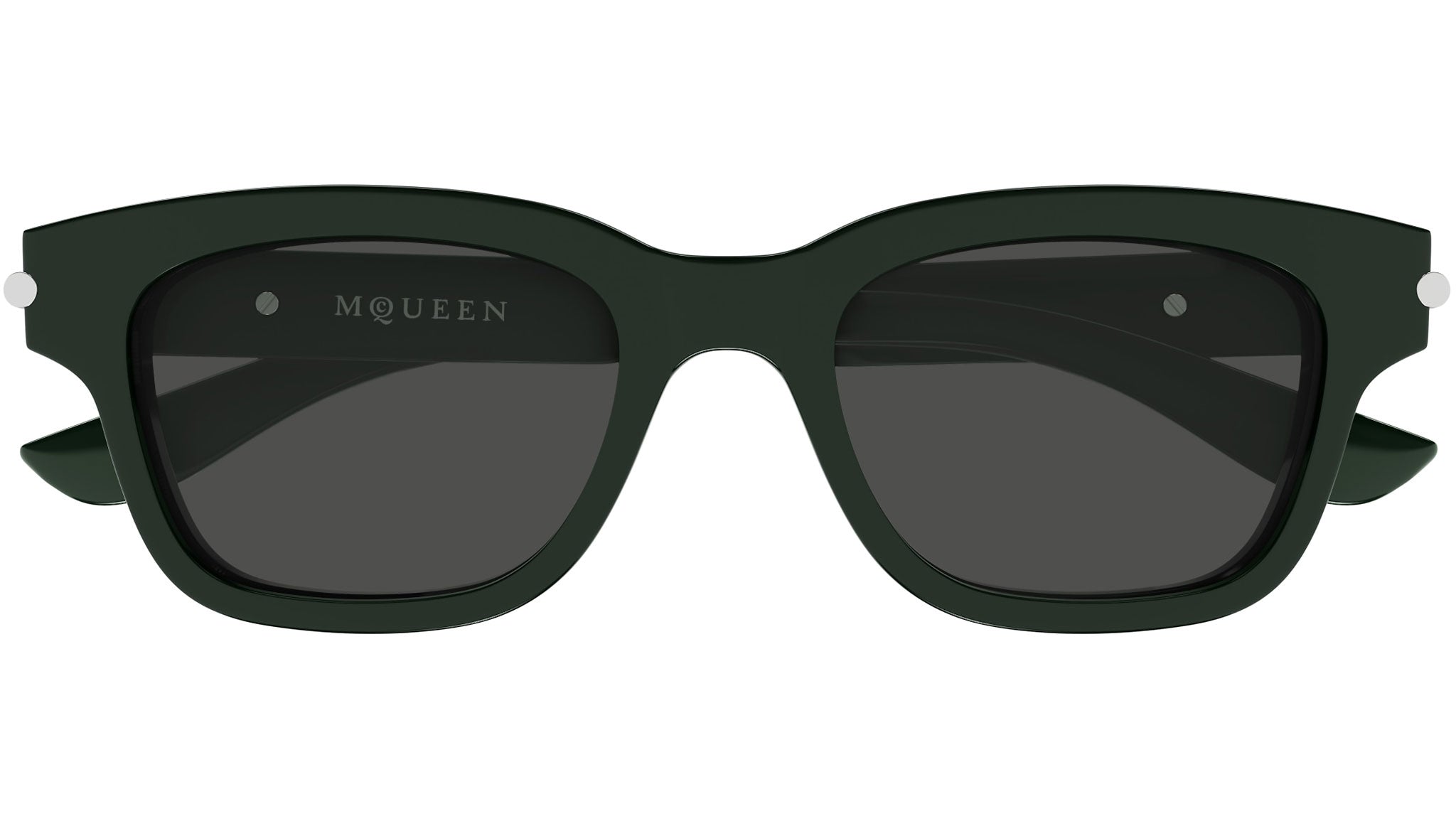 Occhiali da sole ALEXANDER MCQUEEN AM0497S Shiny solid dark green