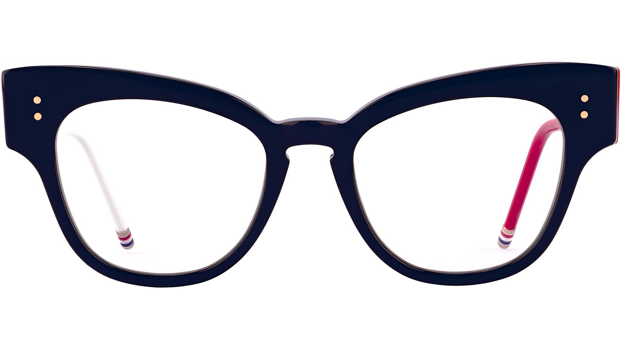 Occhiali THOM BROWNE UEO925A Shiny navy front, left red right white