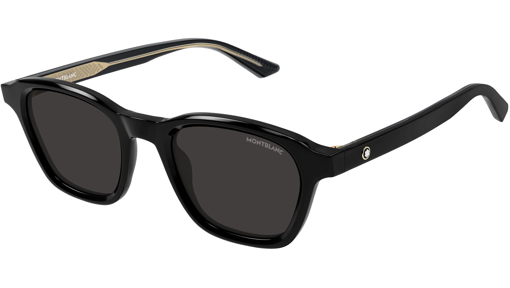 Occhiali da sole MONTBLANC MB0384S Shiny solid black