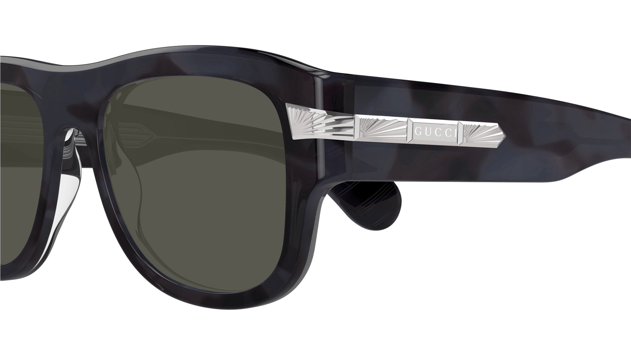 Occhiali da sole GUCCI GG1517S Shiny opal grey and black havana