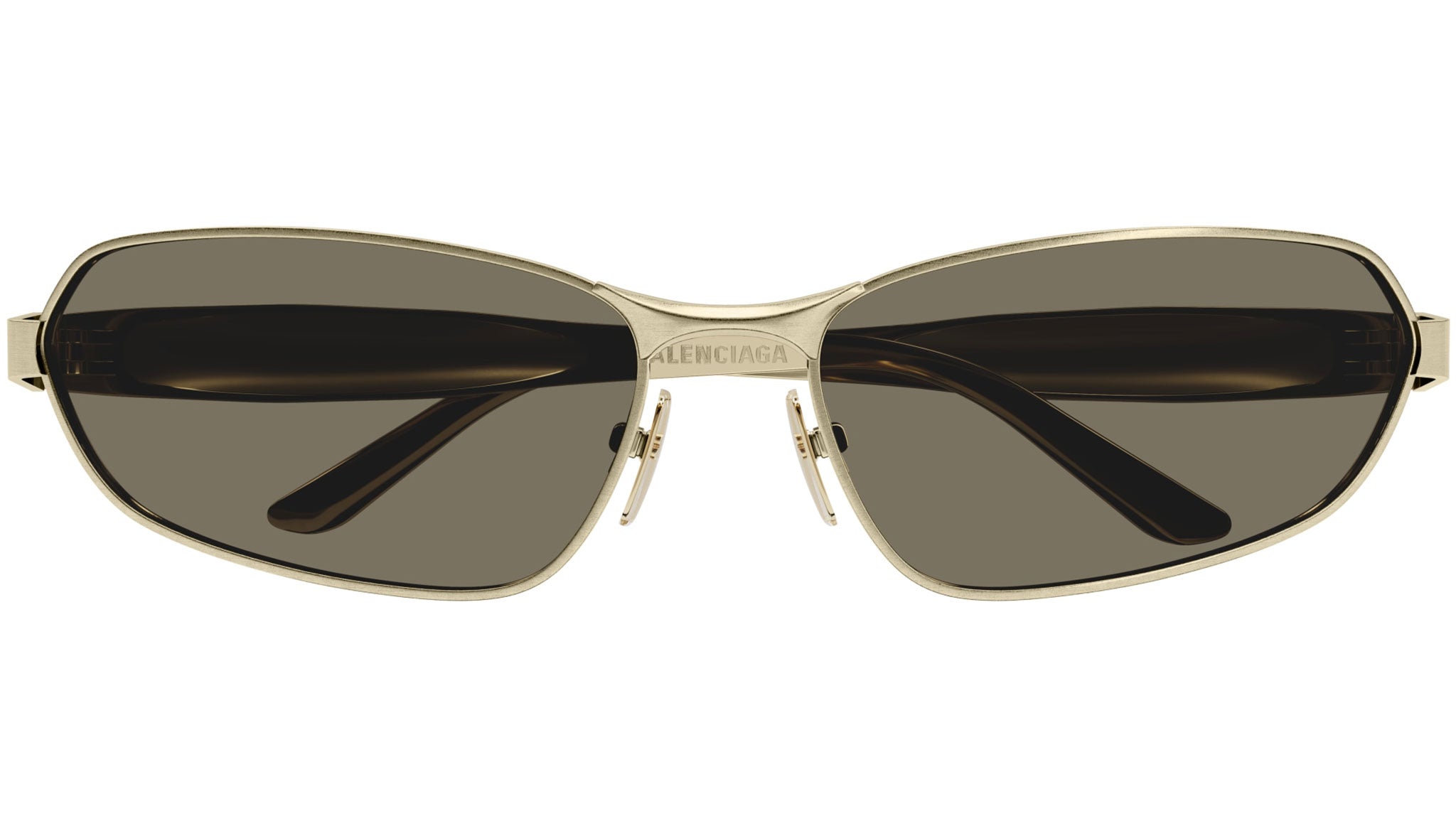 Occhiali da sole BALENCIAGA BB0355S Shiny horizontal brushed light gold