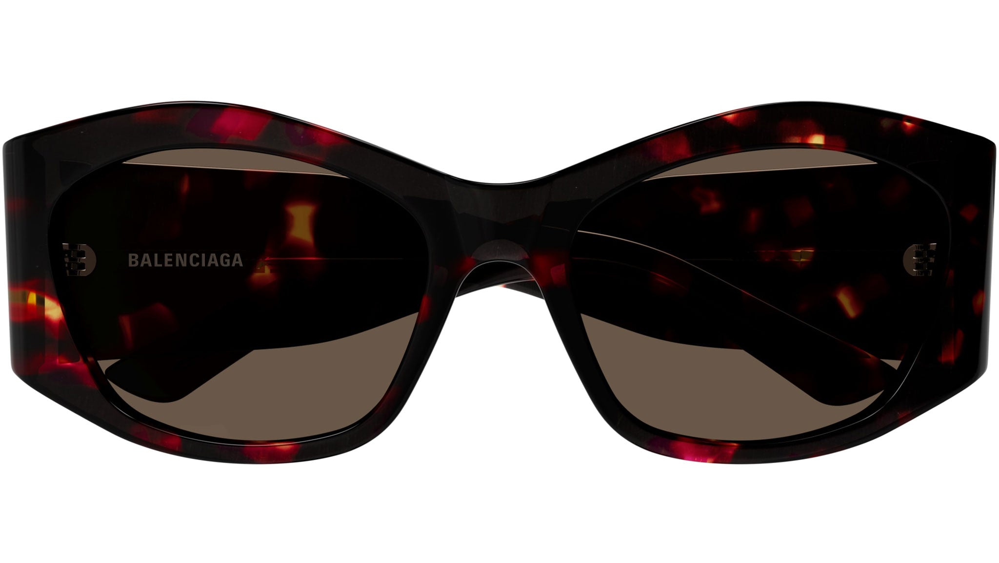 Occhiali da sole BALENCIAGA BB0329S Shiny reddish dark havana