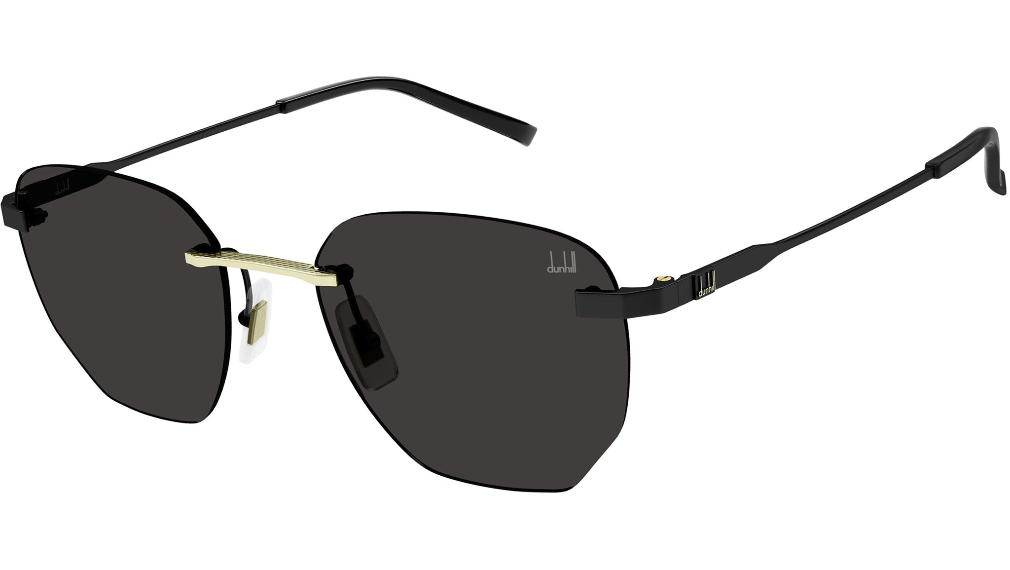 Occhiali da sole DUNHILL DU0066S Semimatte black shiny light gold nose