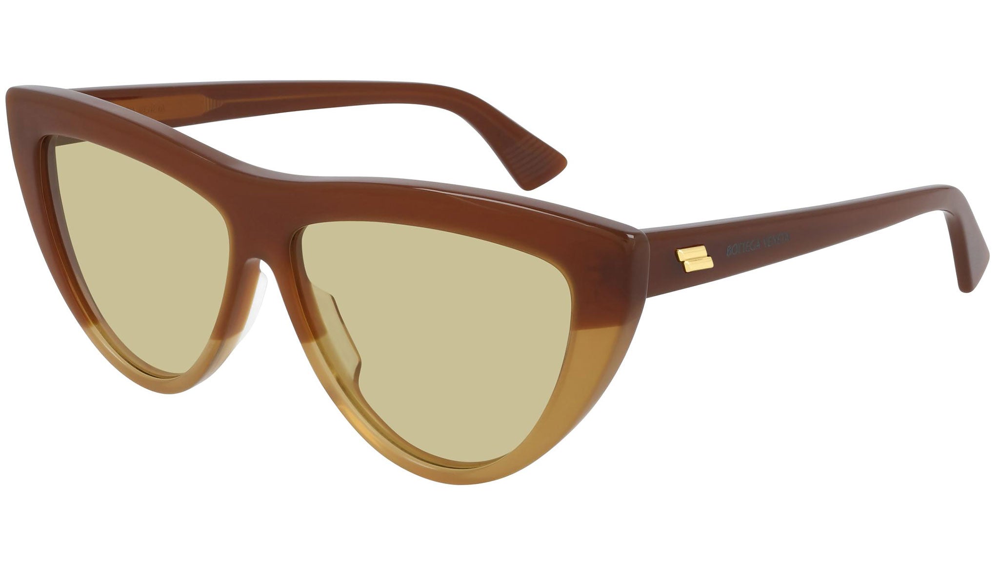 Occhiali da sole BOTTEGA VENETA BV1018S Shiny opal brown and opal mustard