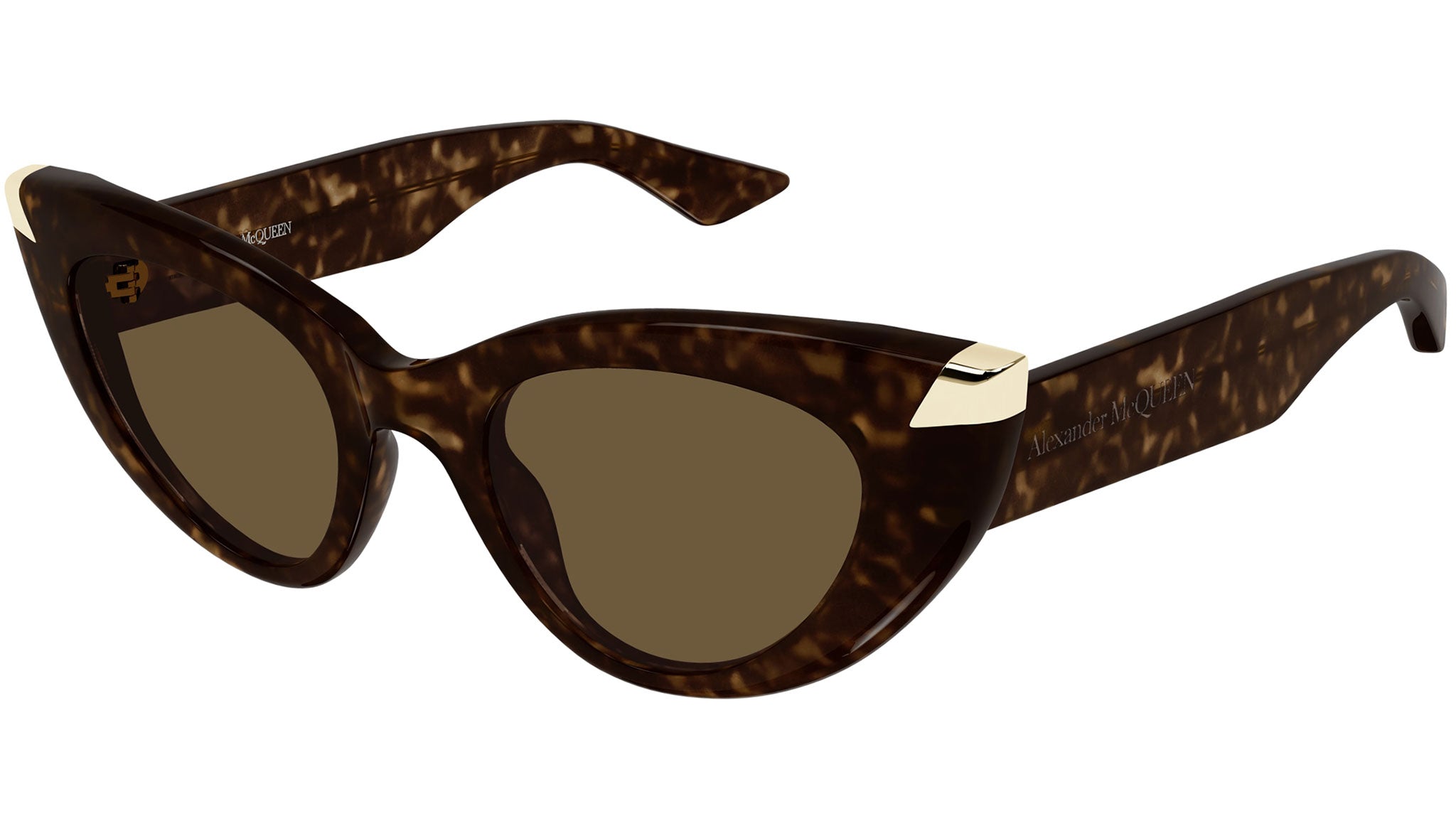 Occhiali da sole ALEXANDER MCQUEEN AM0442S Shiny dark havana