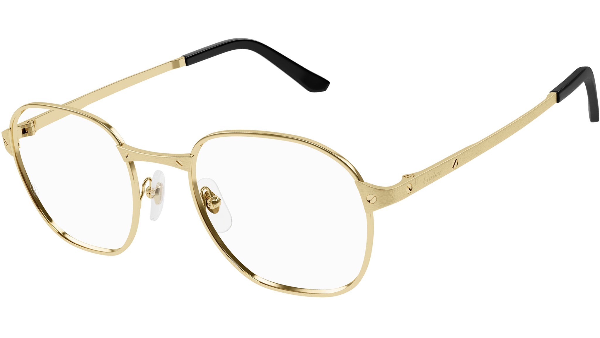 Occhiali da vista CARTIER CT0441O Smooth golden finish and brushed golden finish