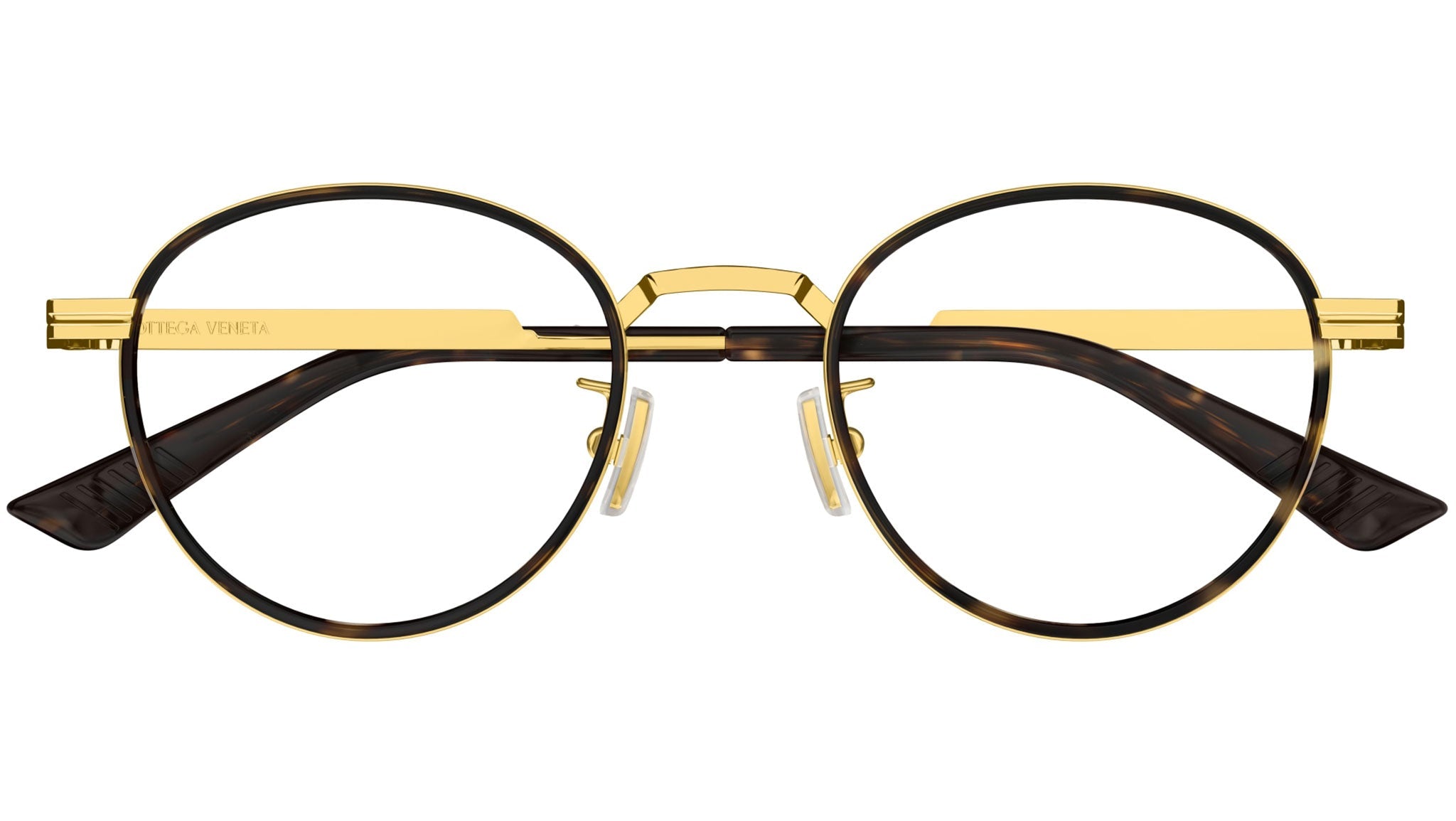 Occhiali da vista BOTTEGA VENETA BV1337OJ Shiny gold, shiny dark havana windsor rim