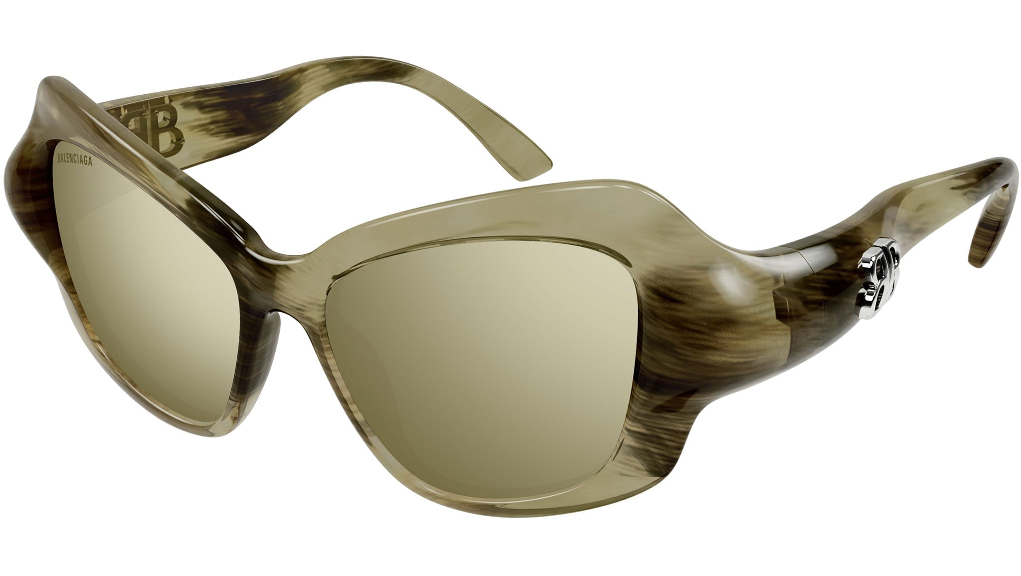 Occhiali da sole BALENCIAGA BB0353S Shiny sprayed classic horn