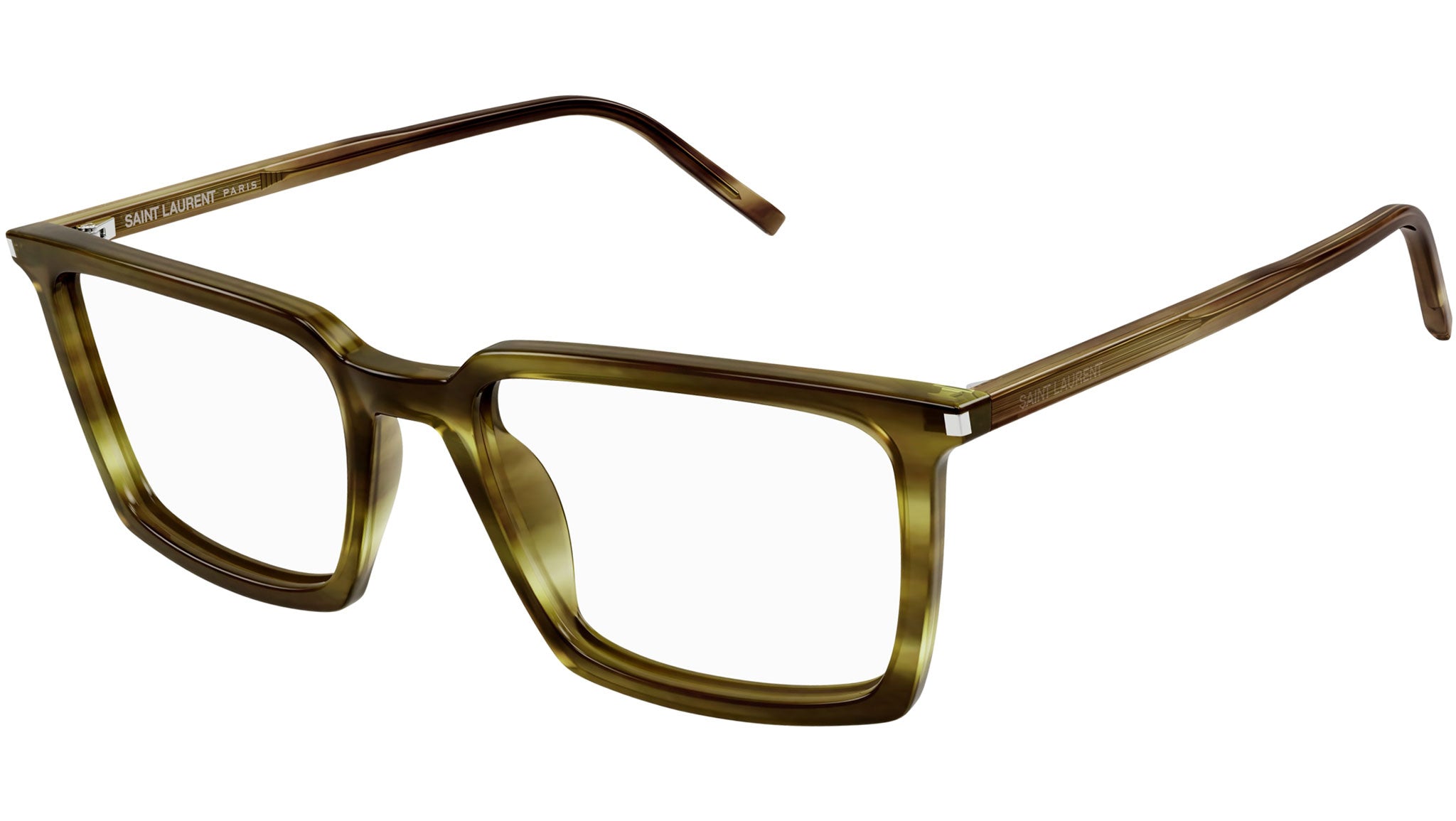 Occhiali da vista SAINT LAURENT SL624 Shiny kaki melange havana