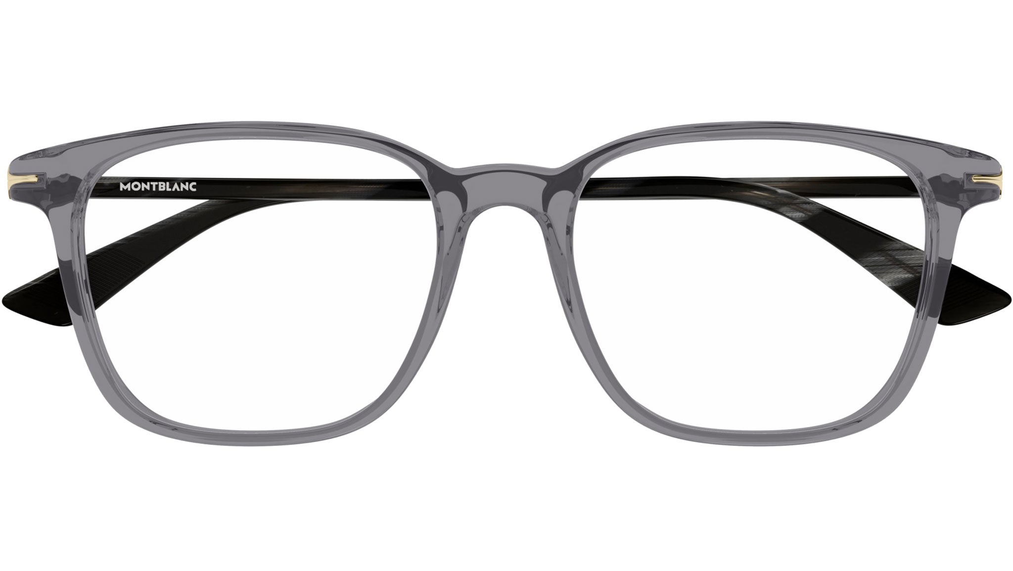 Occhiali da vista MONTBLANC MB0338O Shiny transparent dark grey