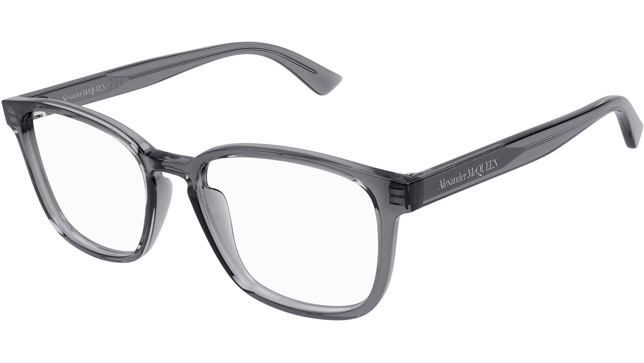 Occhiali da vista ALEXANDER MCQUEEN AM0462O Shiny transparent dark grey