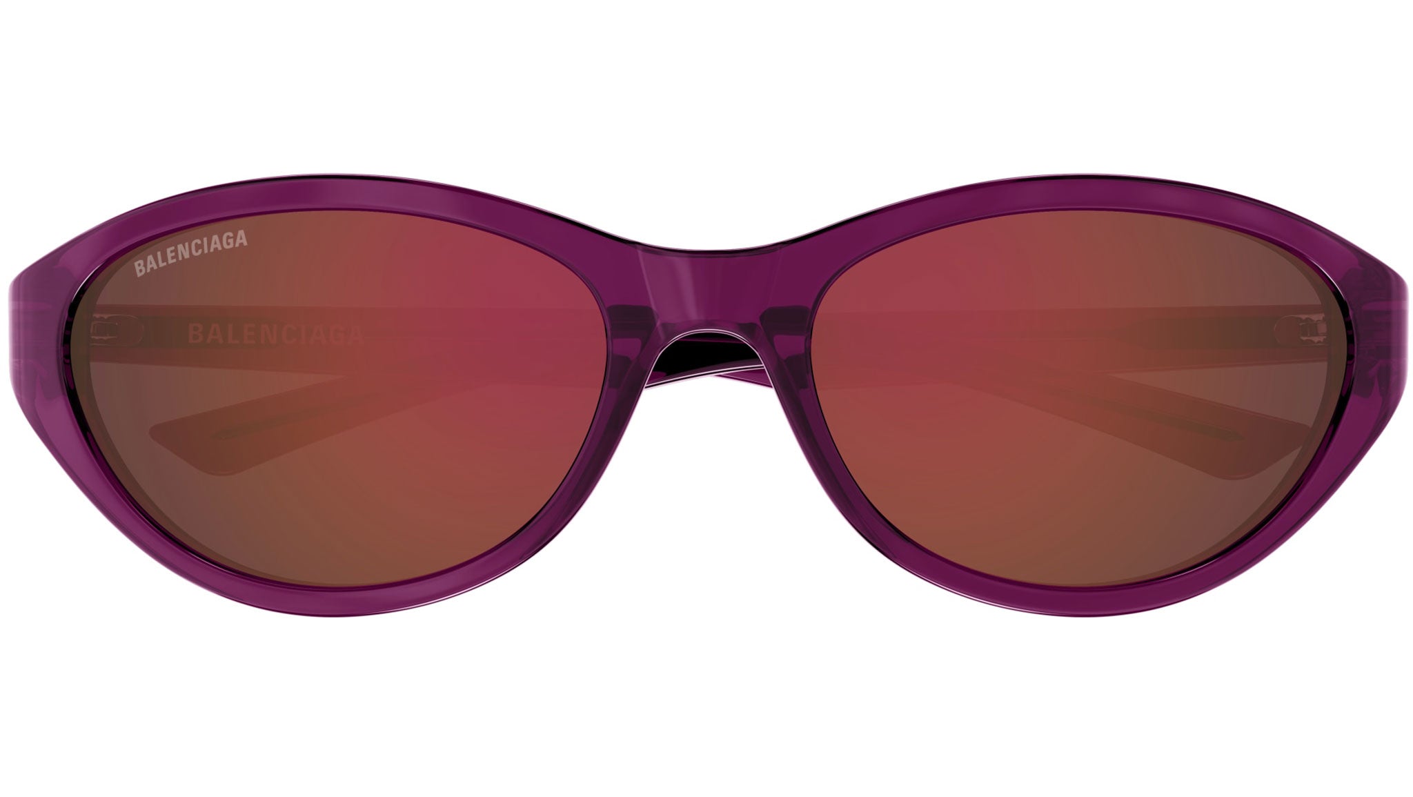 Occhiali da sole BALENCIAGA BB0404SK Shiny transparent dark burgundy