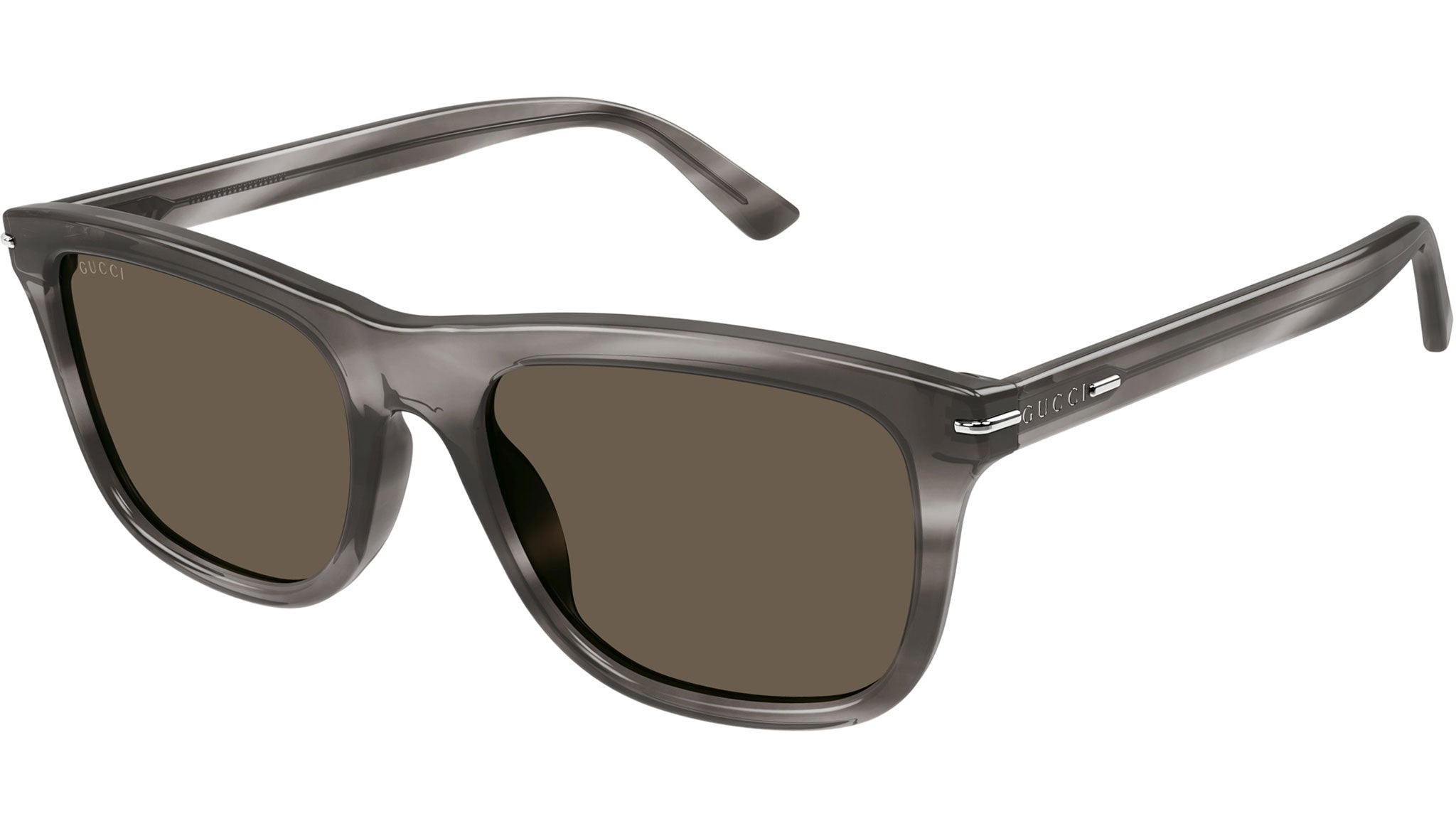 Occhiali da sole GUCCI GG1444S Shiny flamed taupe grey havana