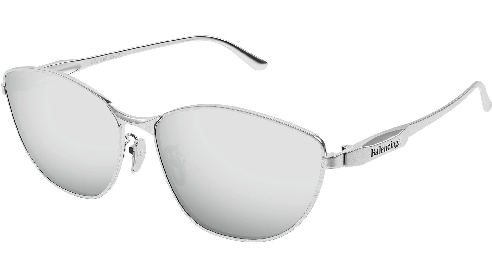 Occhiali da sole BALENCIAGA BB0358SK Shiny horizontal brushed silver