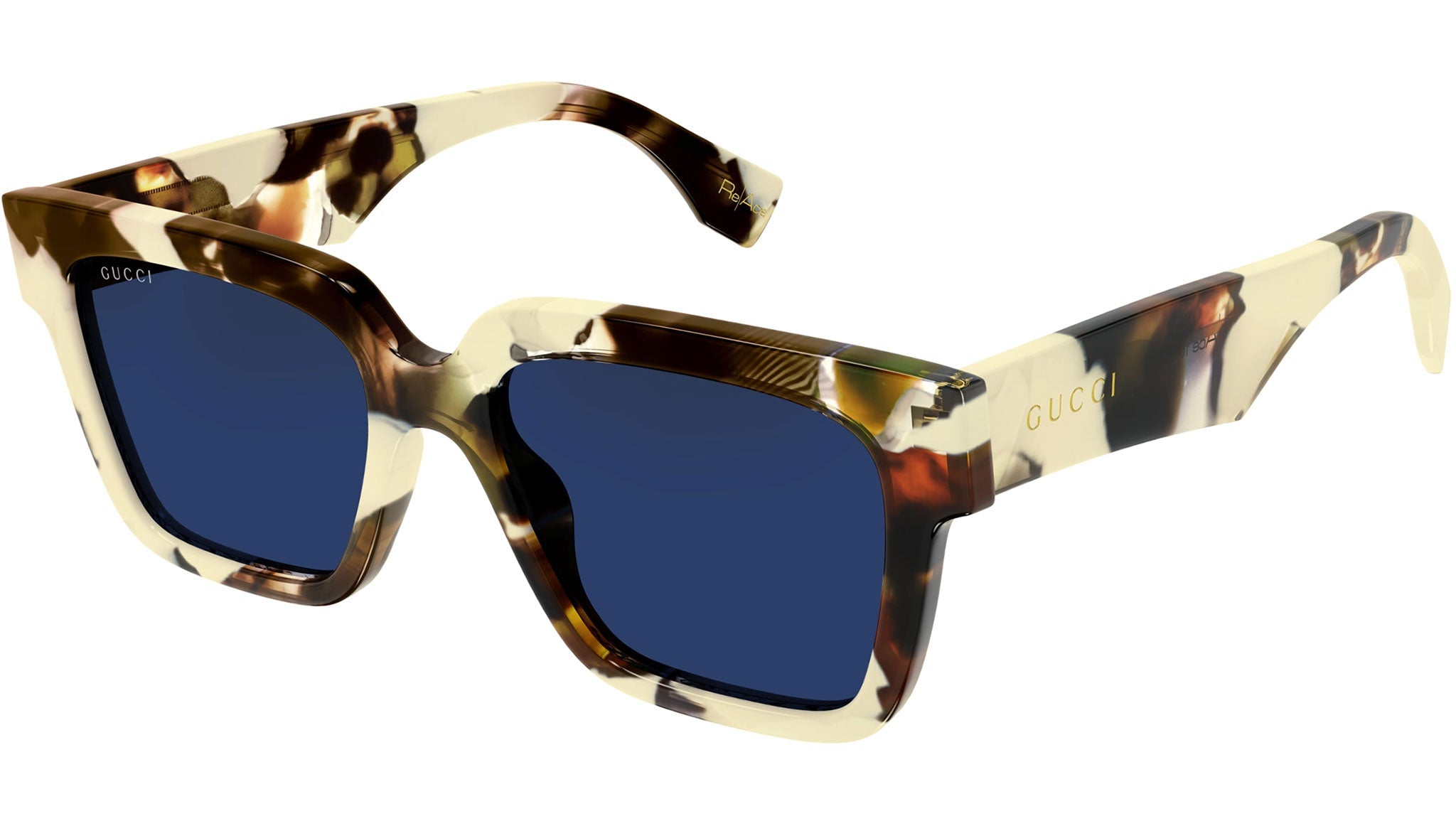 Occhiali da sole GUCCI GG1626S Shiny brown and ivory havana