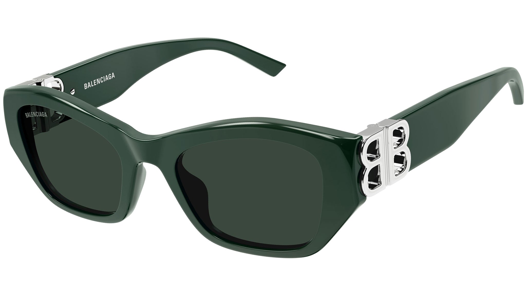 Occhiali da sole BALENCIAGA BB0311SK Shiny solid dark green