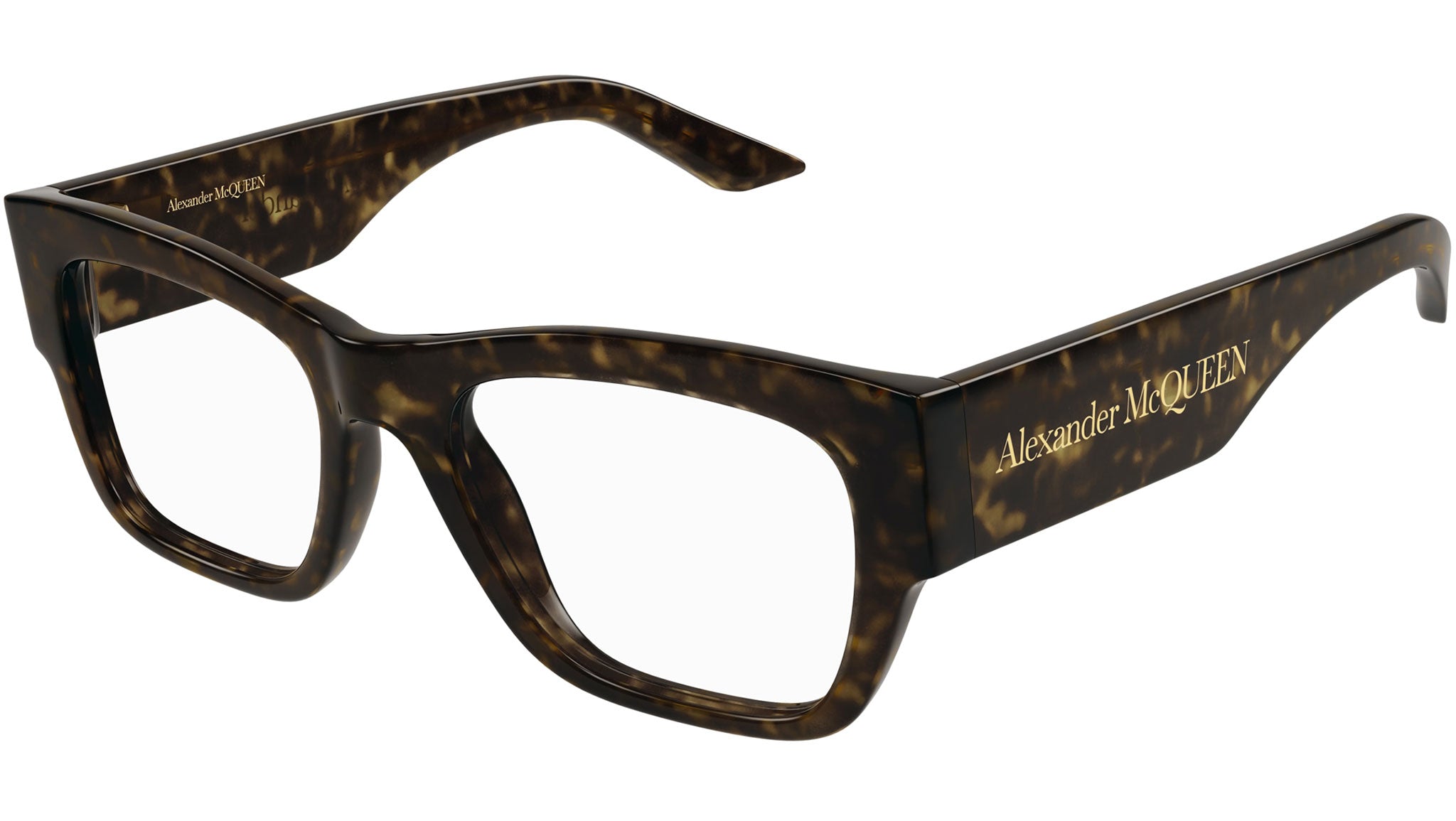 Occhiali da vista ALEXANDER MCQUEEN AM0436O Shiny dark havana