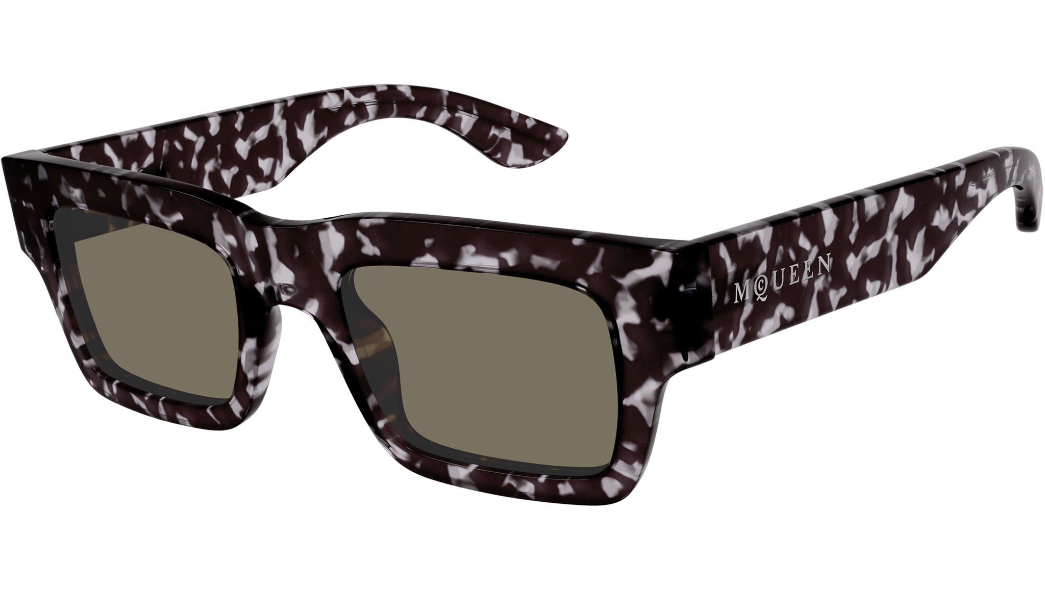 Occhiali da sole ALEXANDER MCQUEEN AM0508S Shiny grey dark havana