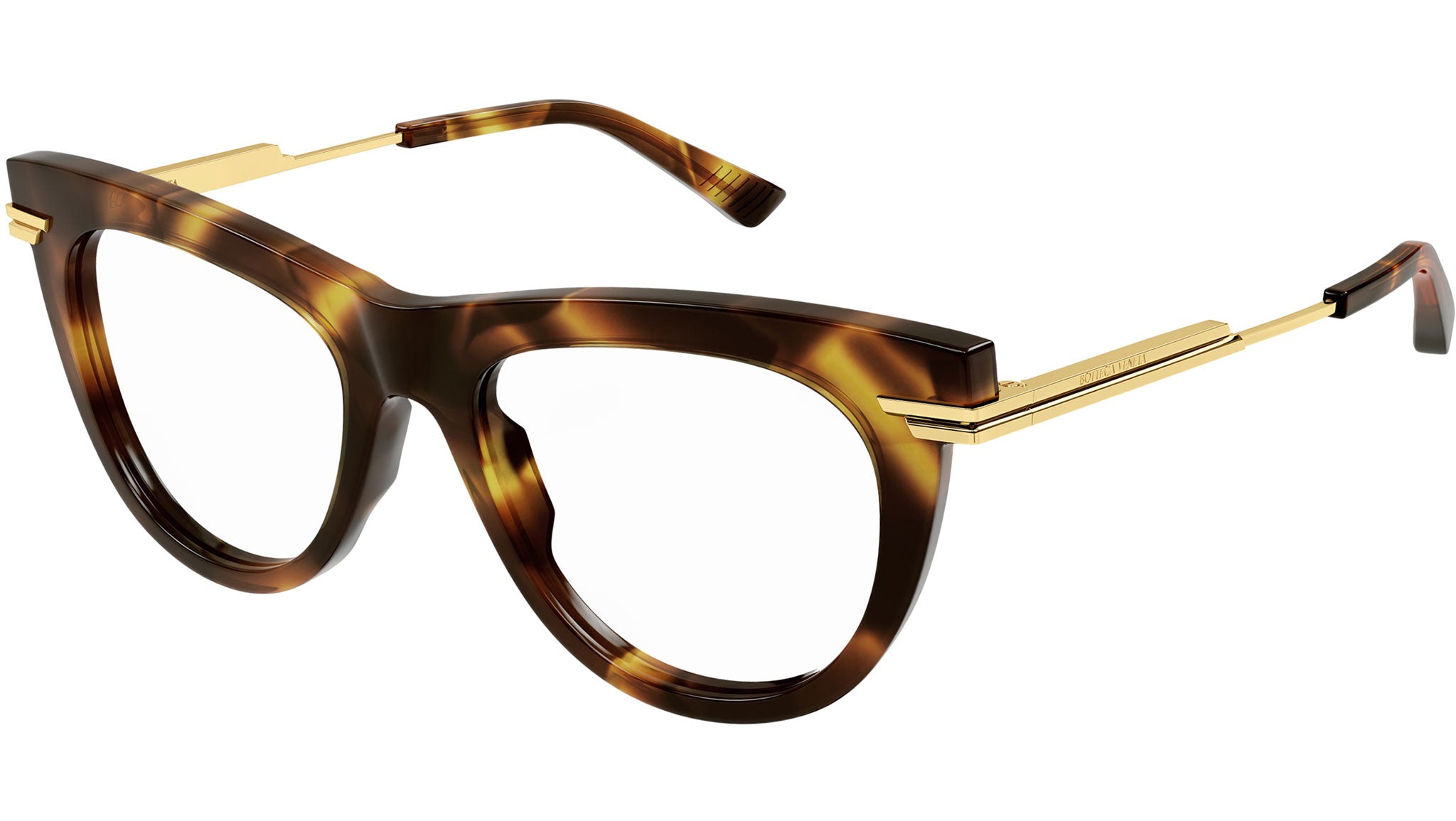 Occhiali da vista BOTTEGA VENETA BV1297O Shiny macro squared spotted havana