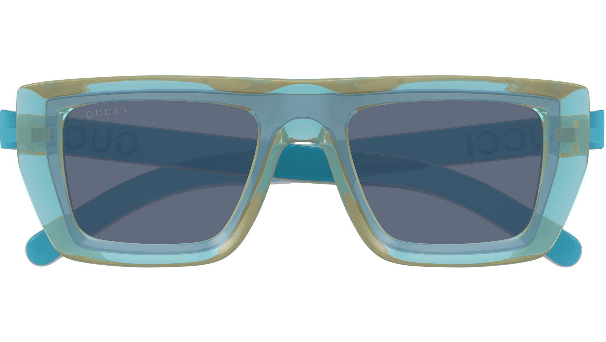 Occhiali da sole GUCCI GG1723S Front: shiny transparent neon light blue - front edge allover: shiny transparent mandarin