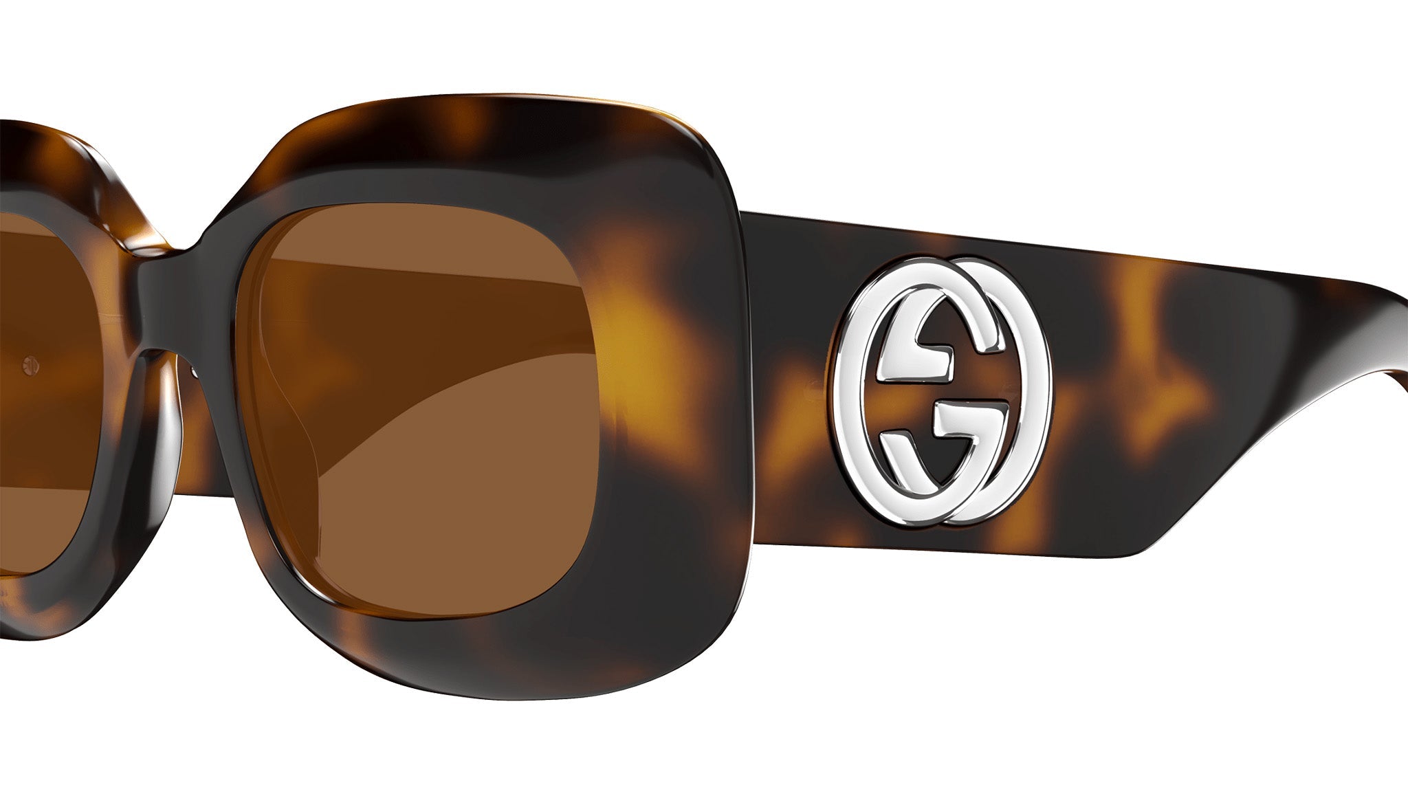 Occhiali da sole GUCCI GG1695S Shiny medium brown havana