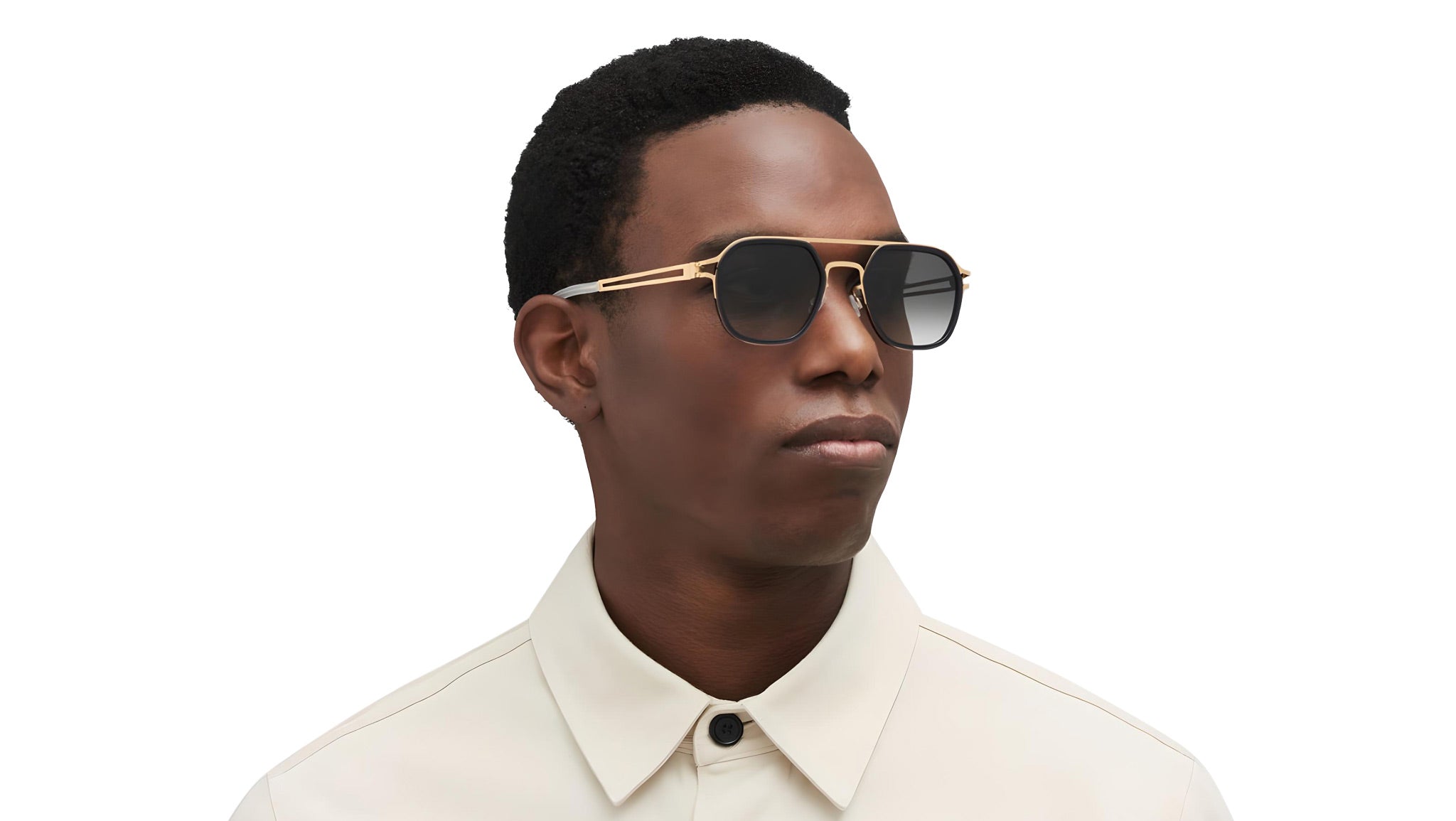 Occhiali da sole MYKITA LEELAND Glossy gold milky