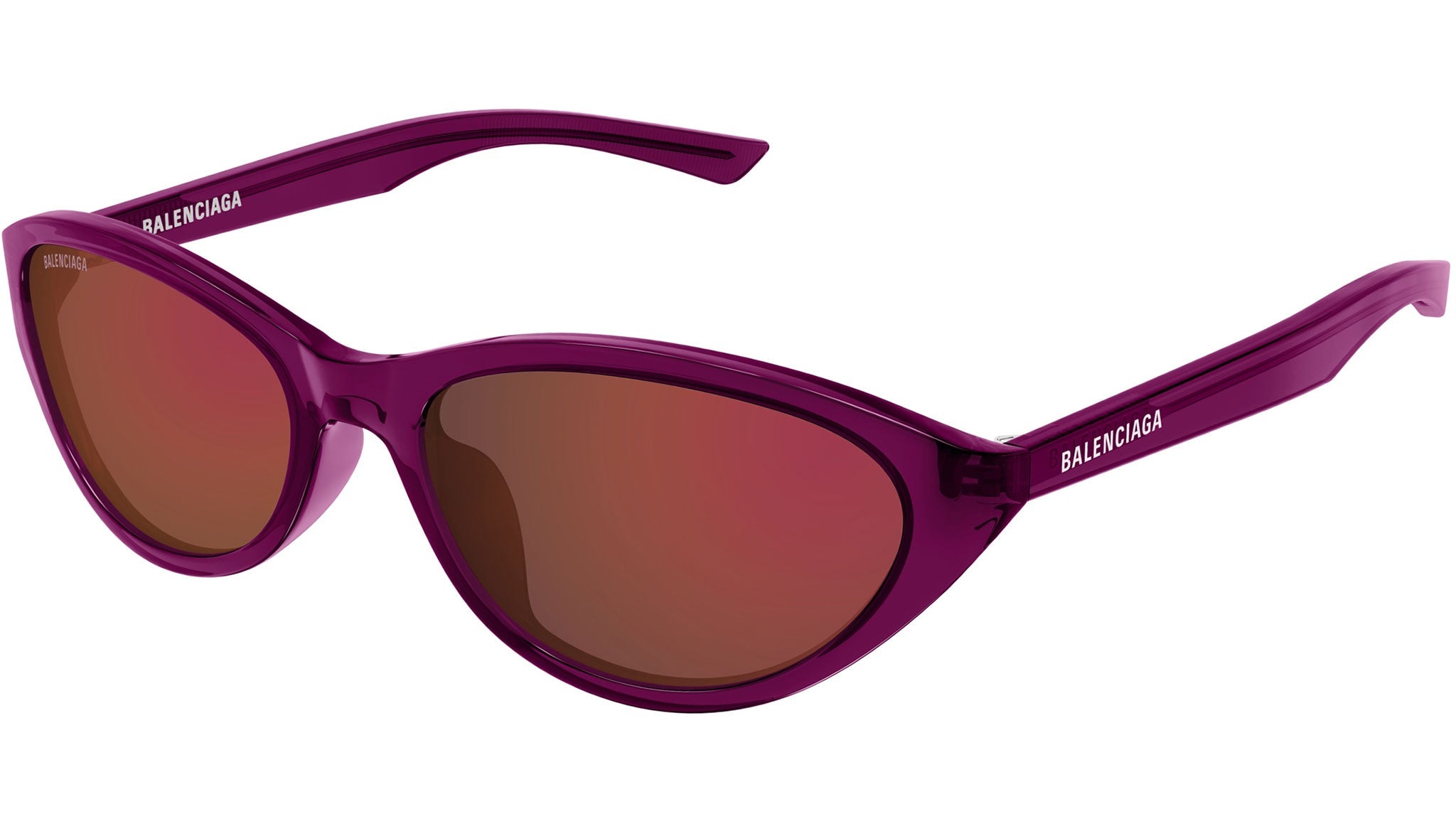 Occhiali da sole BALENCIAGA BB0404SK Shiny transparent dark burgundy