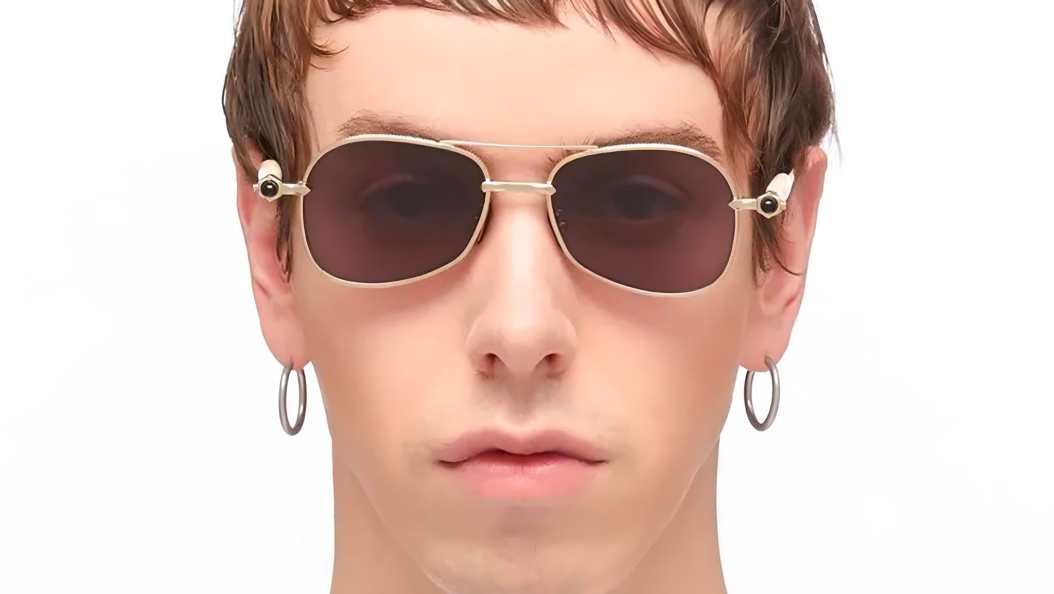 Occhiali da sole KUBORAUM P75 Light gold cream tortoise