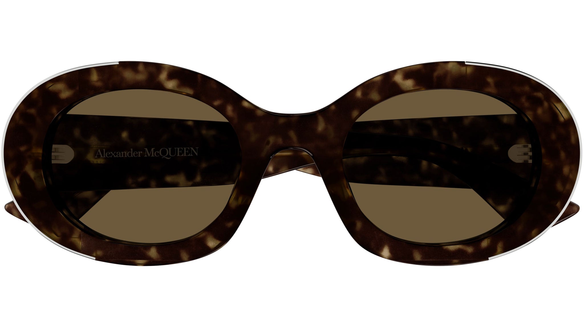 Occhiali da sole ALEXANDER MCQUEEN AM0445S Shiny dark havana