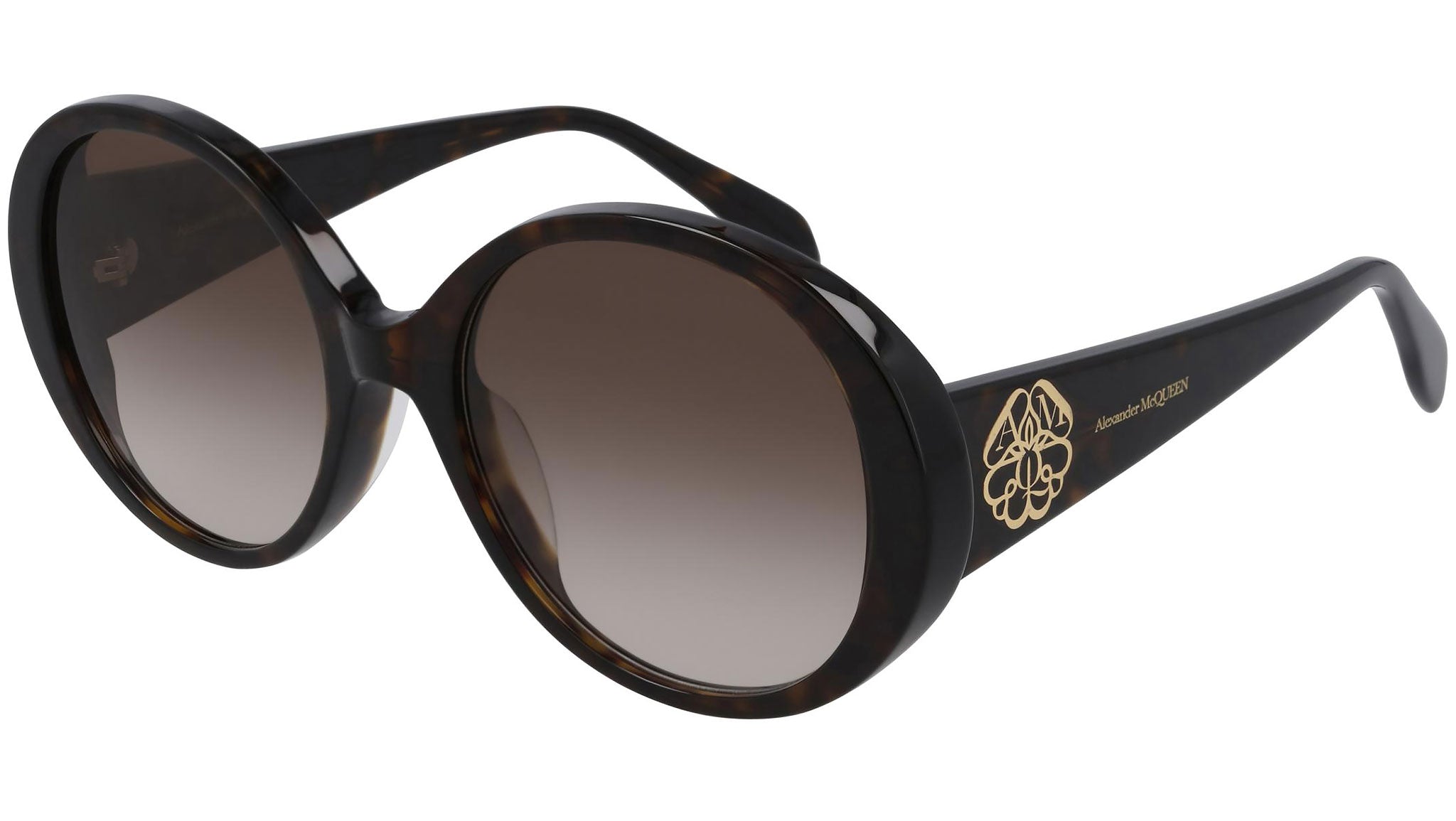 Occhiali da sole ALEXANDER MCQUEEN AM0285S Shiny dark havana
