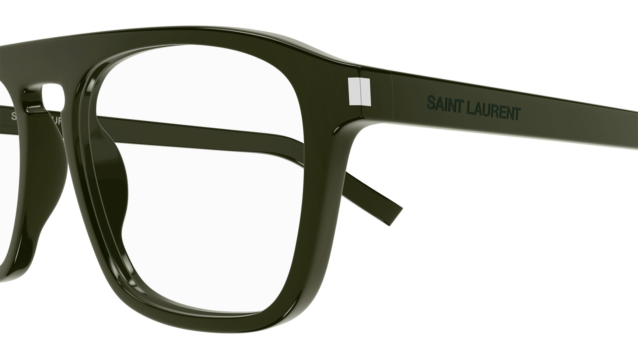 Occhiali da vista SAINT LAURENT SL157 Shiny solid military green