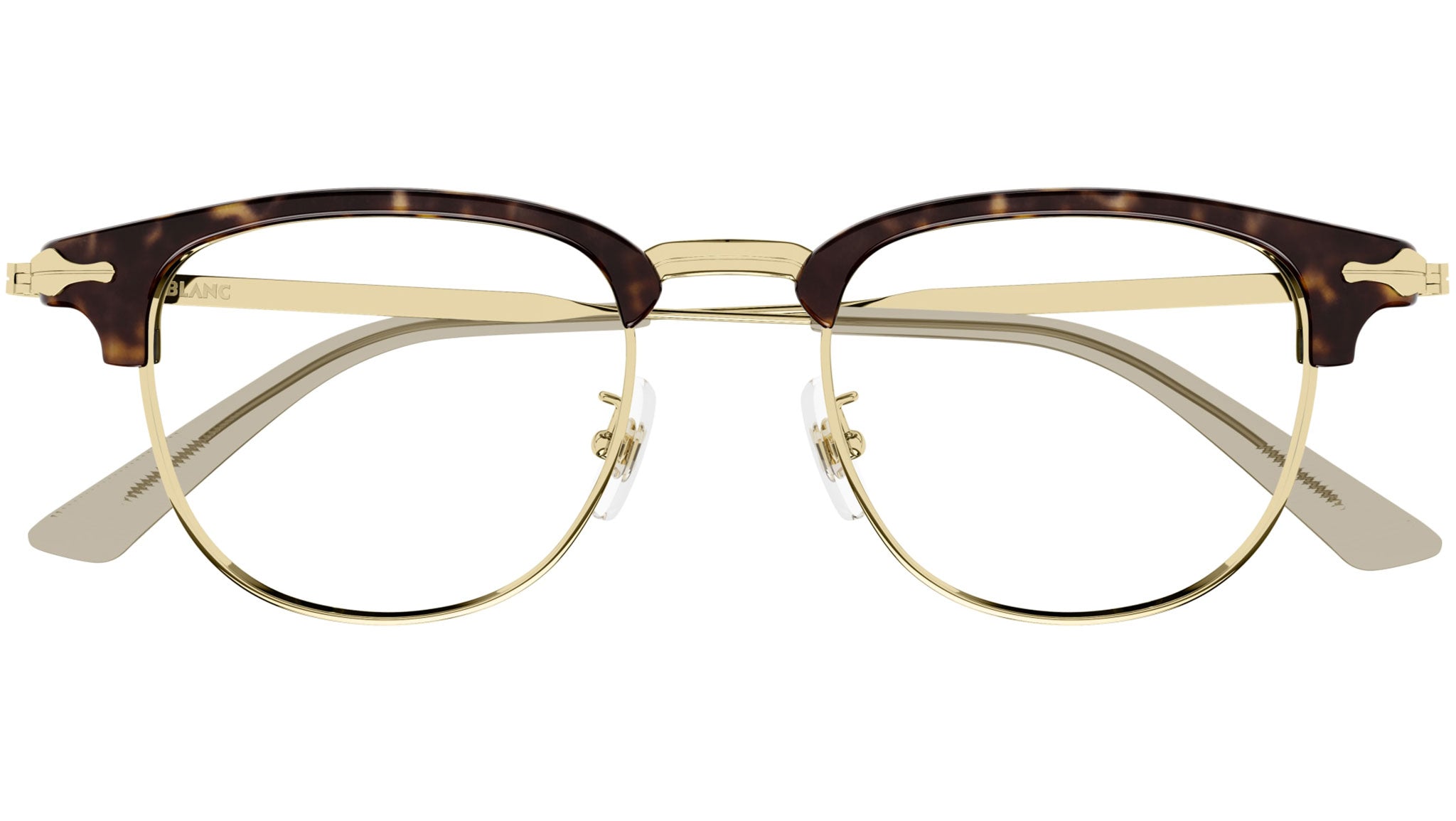 Occhiali da vista MONTBLANC MB0364O Shiny endura gold, shiny dark havana ciliar