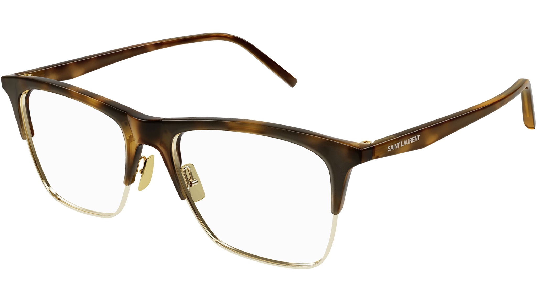 Occhiali da vista SAINT LAURENT SL786 Shiny medium havana shiny light gold metal rim