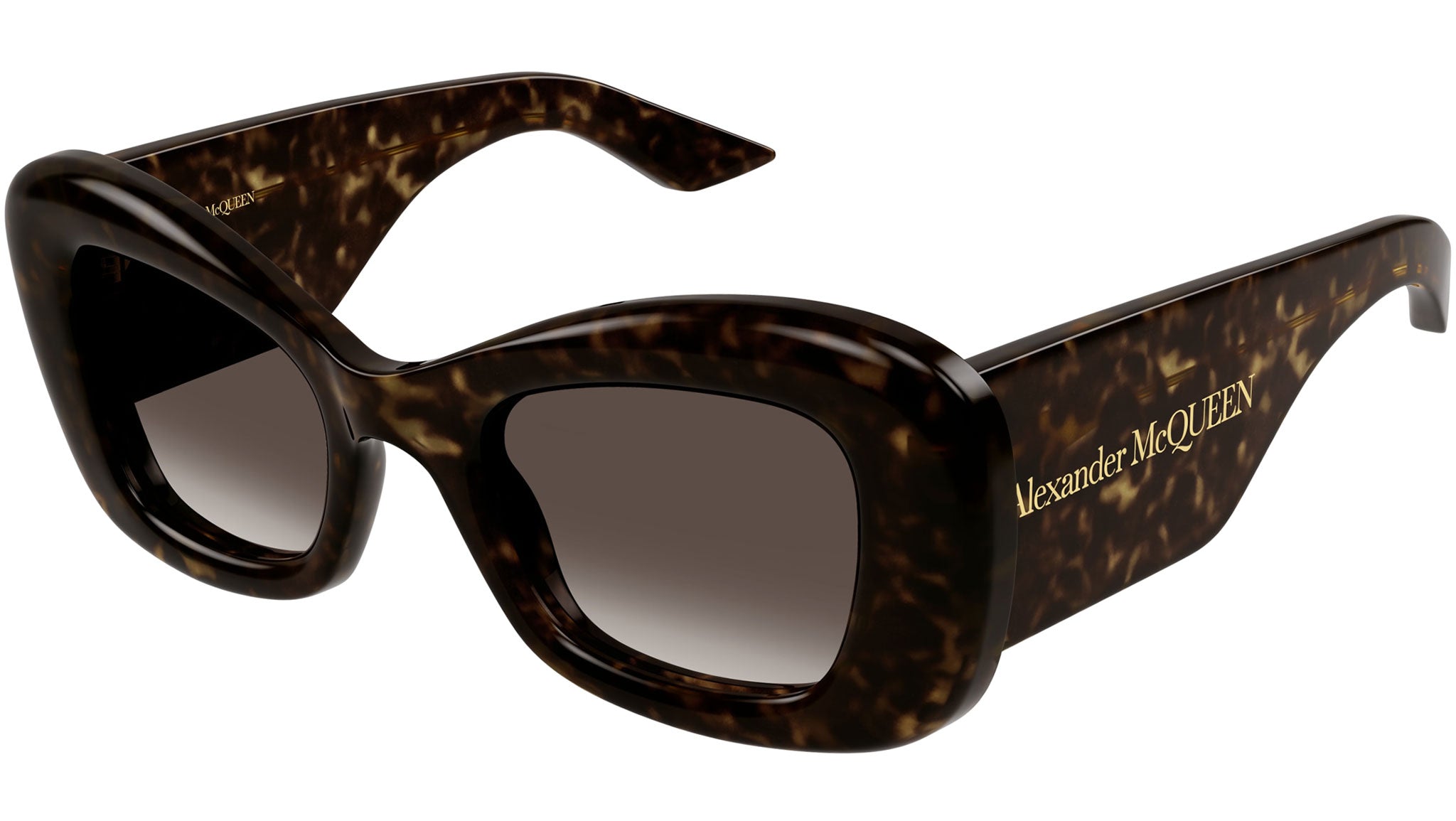 Occhiali da sole ALEXANDER MCQUEEN AM0434S Shiny dark havana