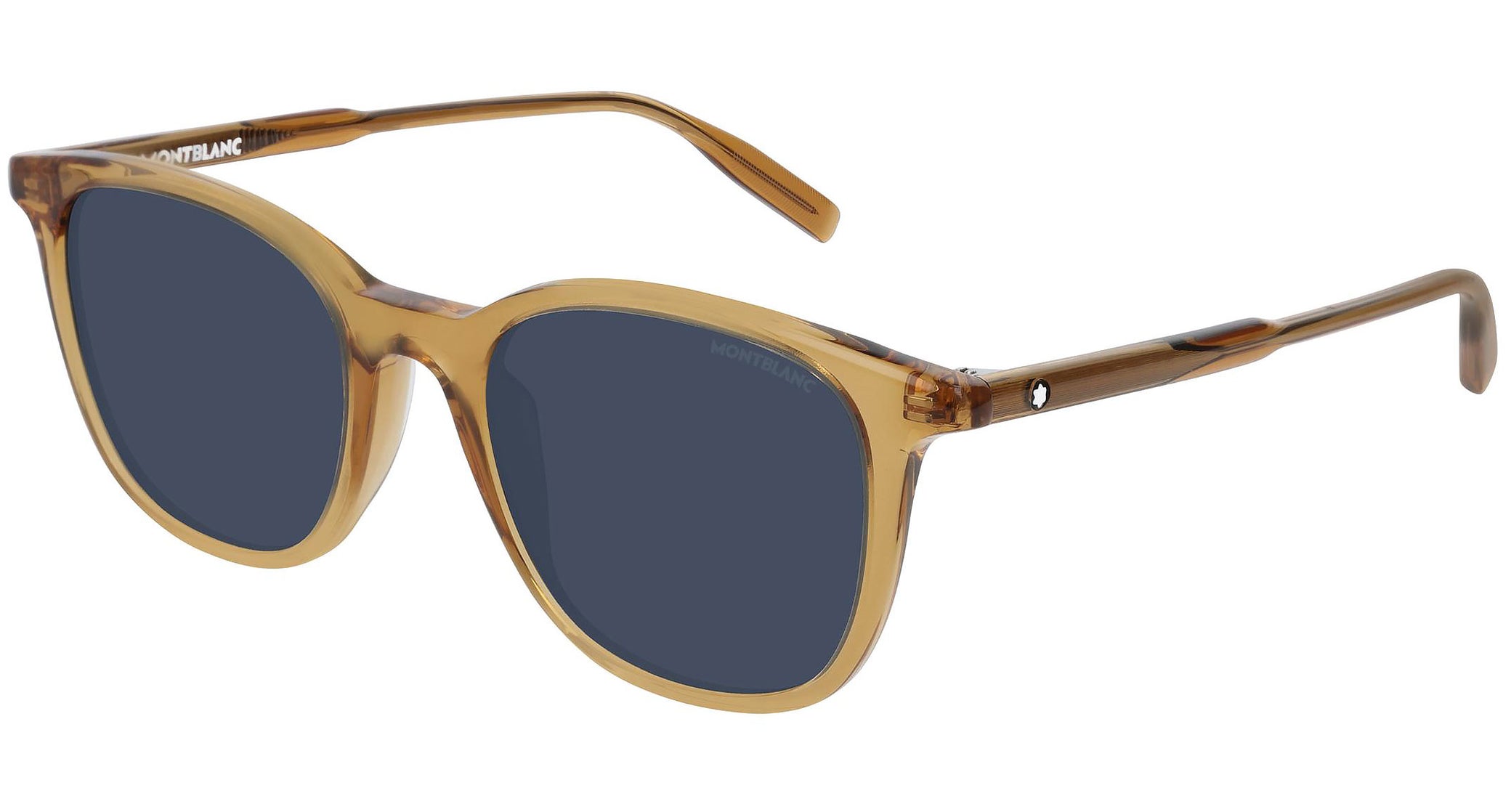 Occhiali MONTBLANC MB0006S Shiny transparent golden syrup