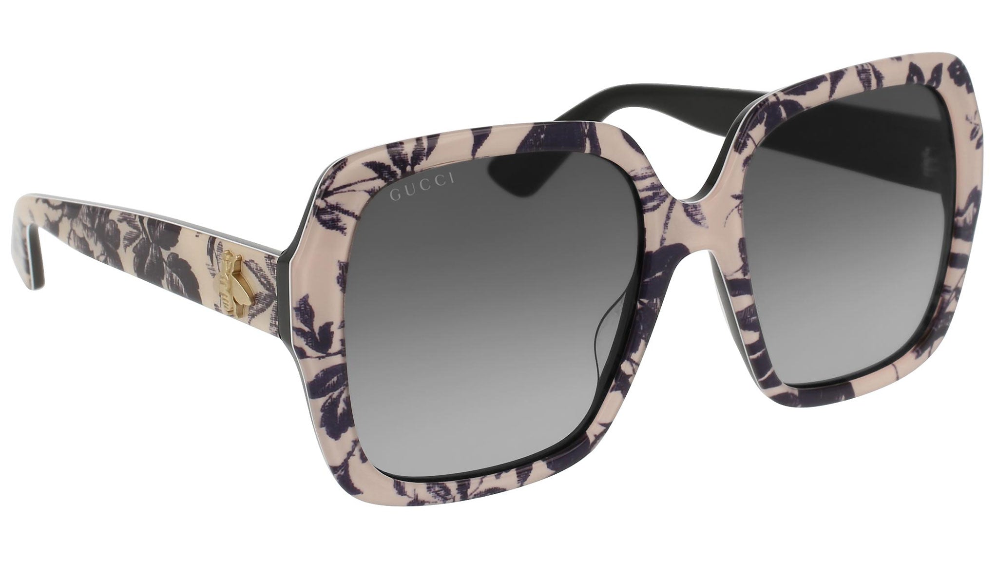 Occhiali da sole GUCCI GG0096S Shiny black erbarium